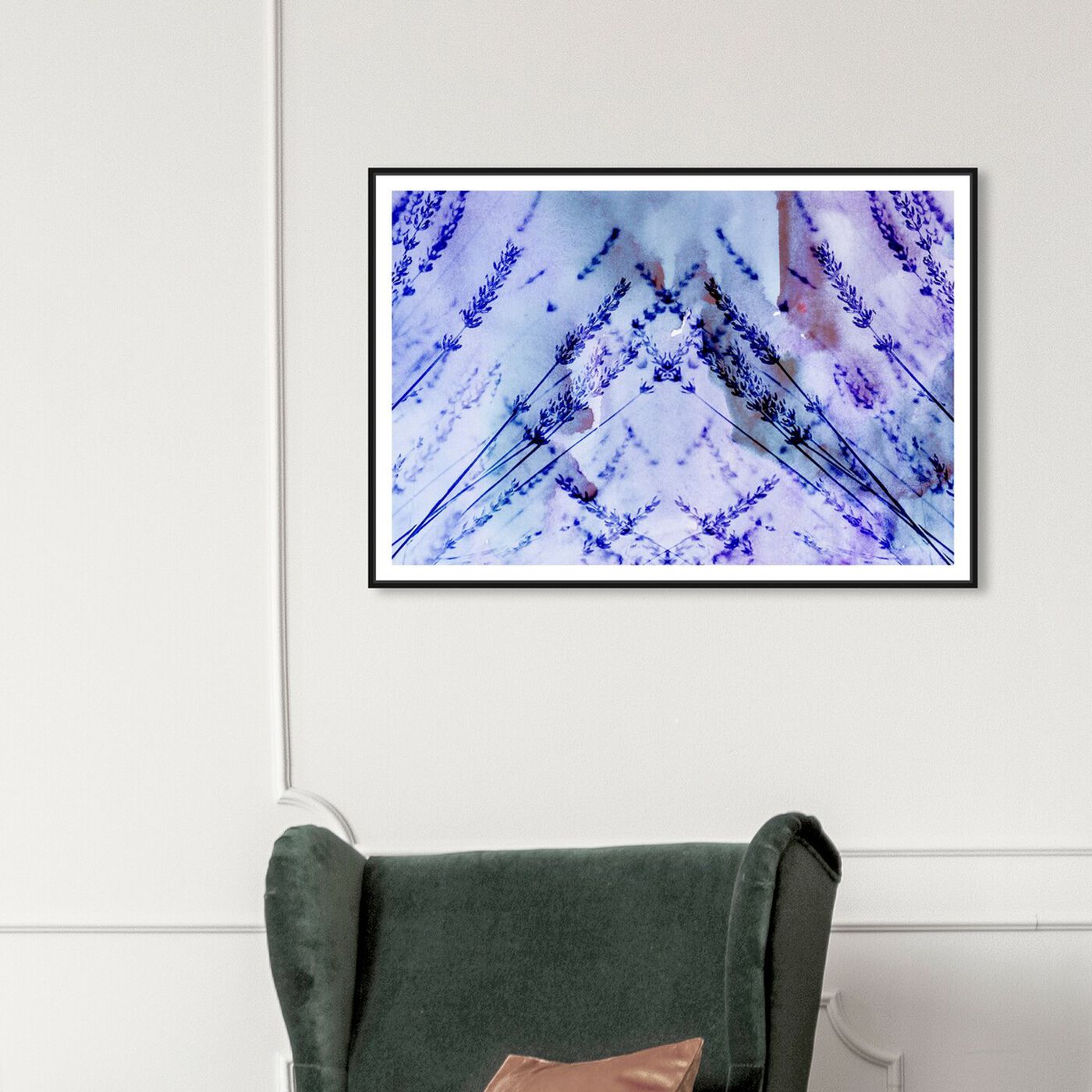 Hanging view of Midnight Lavender featuring floral and botanical and florals art.