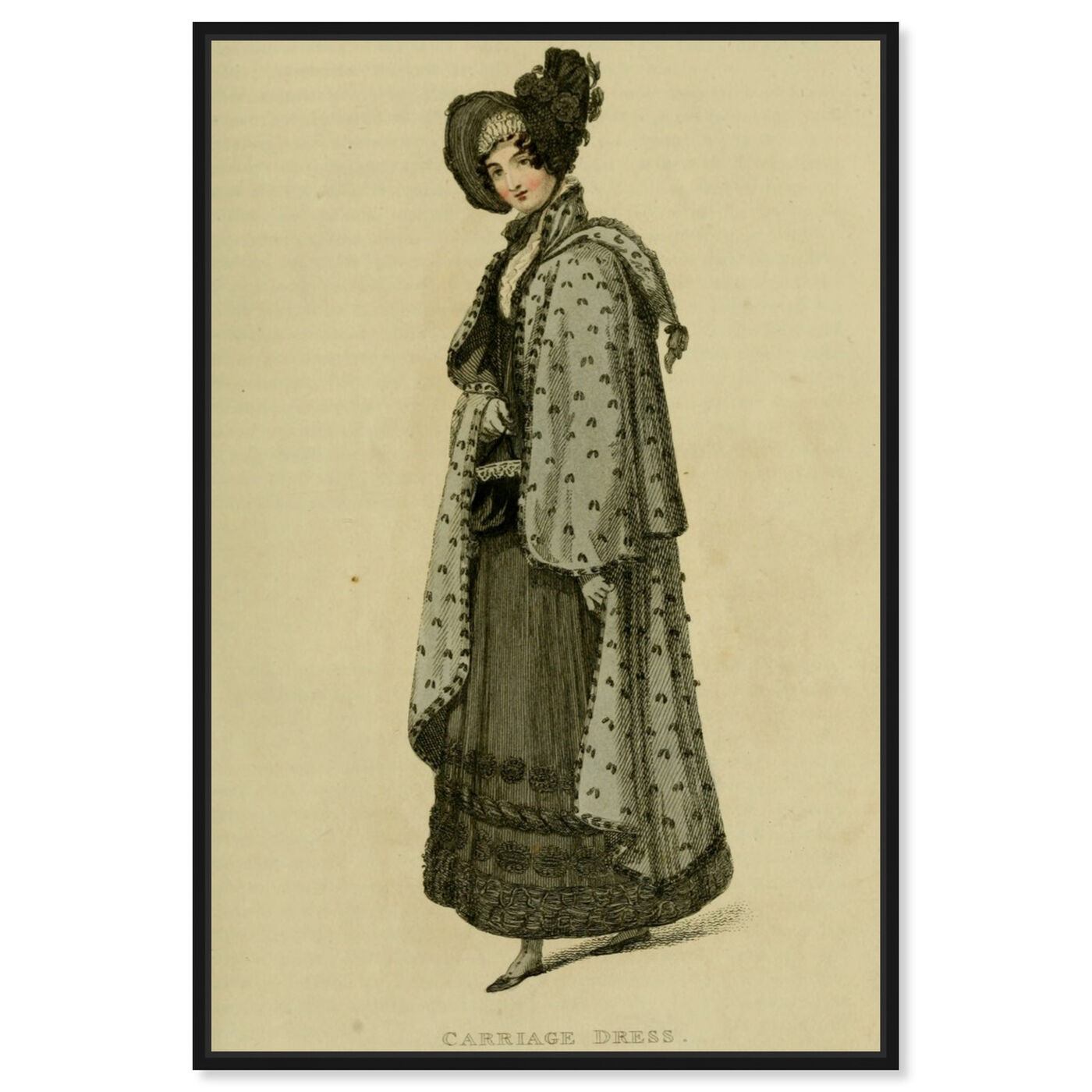 Front view of Carriage Dress - The Art Cabinet featuring fashion and glam and dress art.