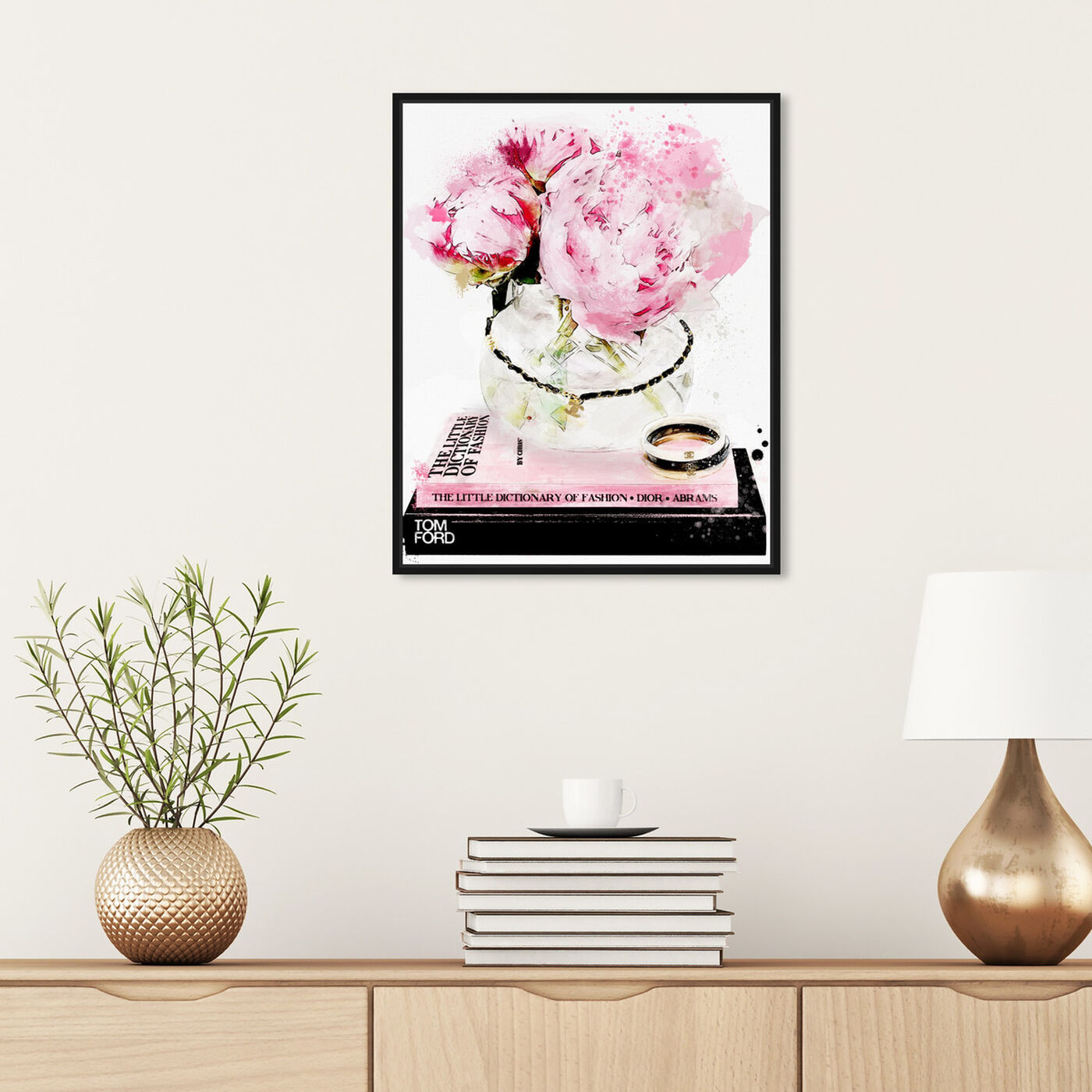 Hanging view of Elegant Morning II featuring floral and botanical and florals art.