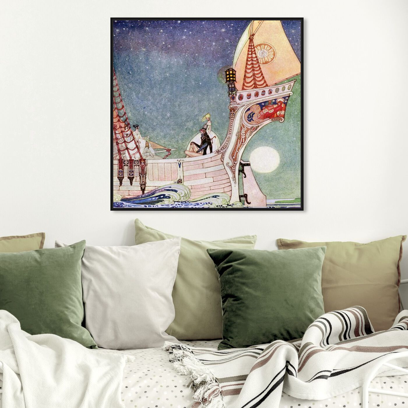 Hanging view of Magical Boat featuring fantasy and sci-fi and fairy tales art.