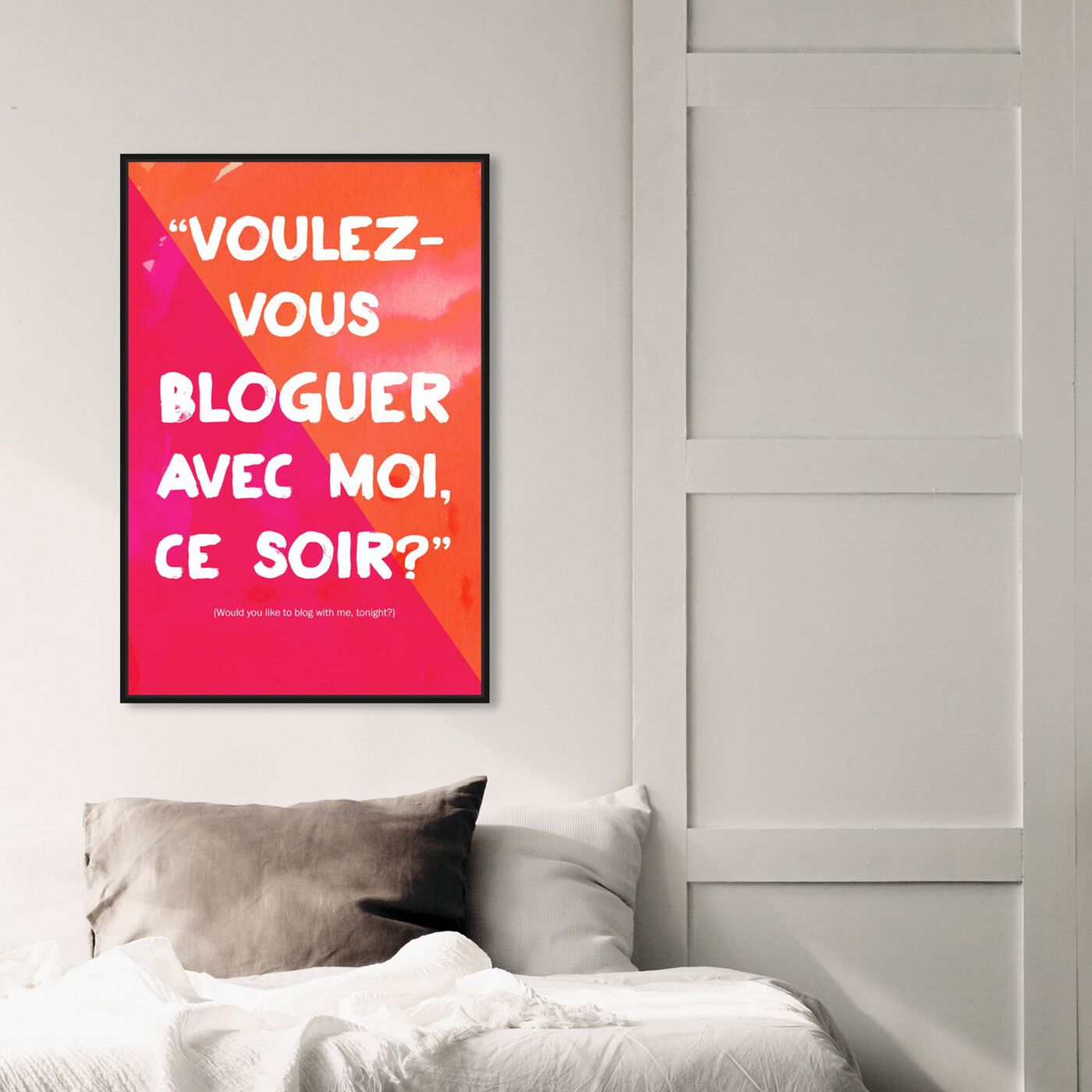 Hanging view of Bloguer Avec Moi featuring typography and quotes and funny quotes and sayings art.