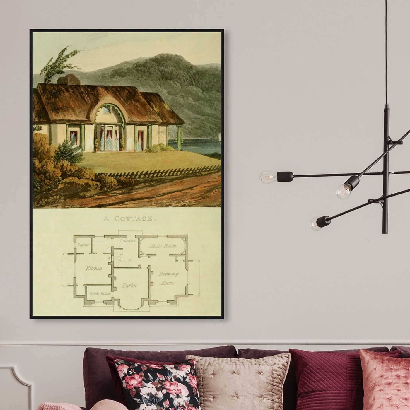 Hanging view of Cottage II - The Art Cabinet featuring classic and figurative and classic art.
