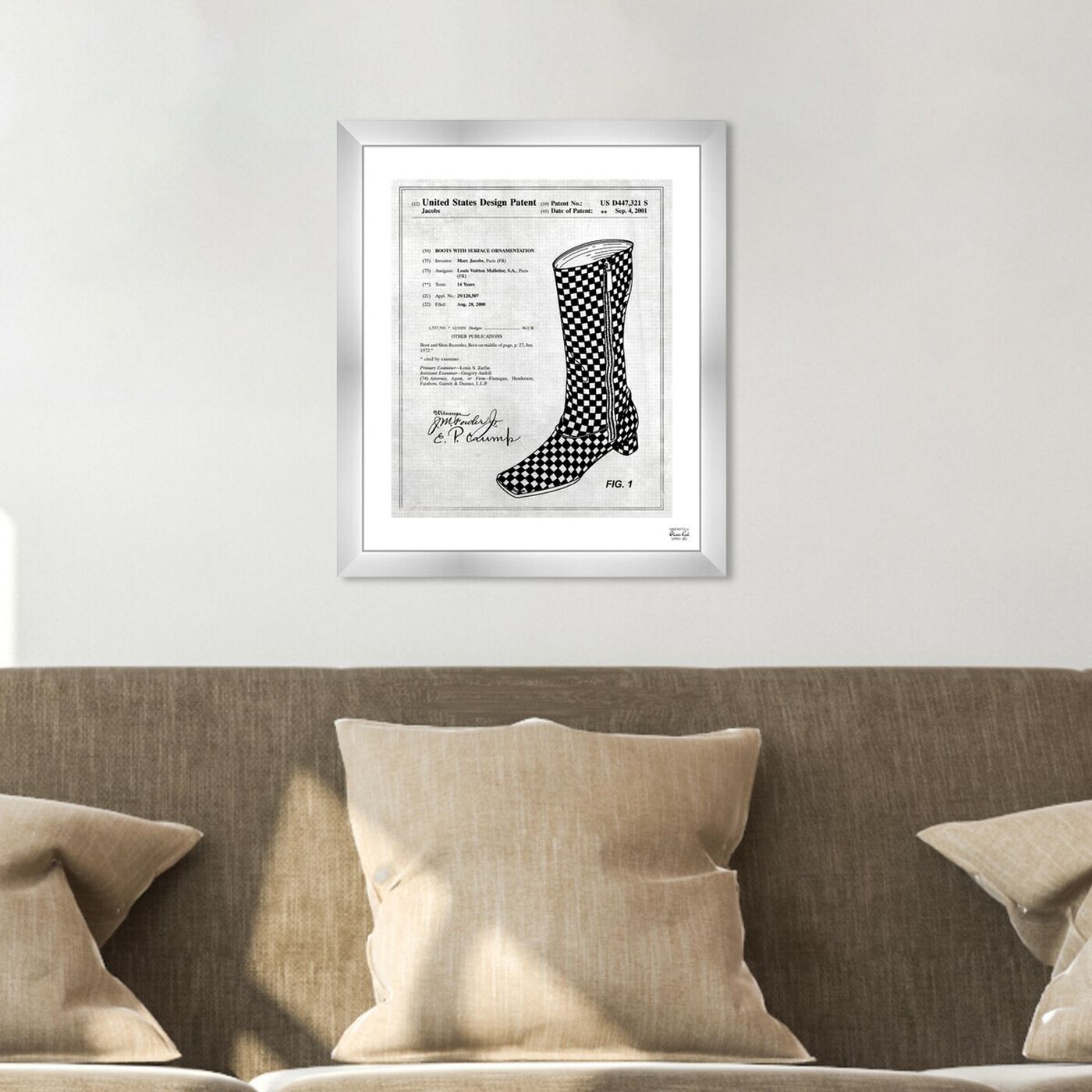 Hanging view of Malletier Marc Jacobs Boots 2001 featuring fashion and glam and shoes art.