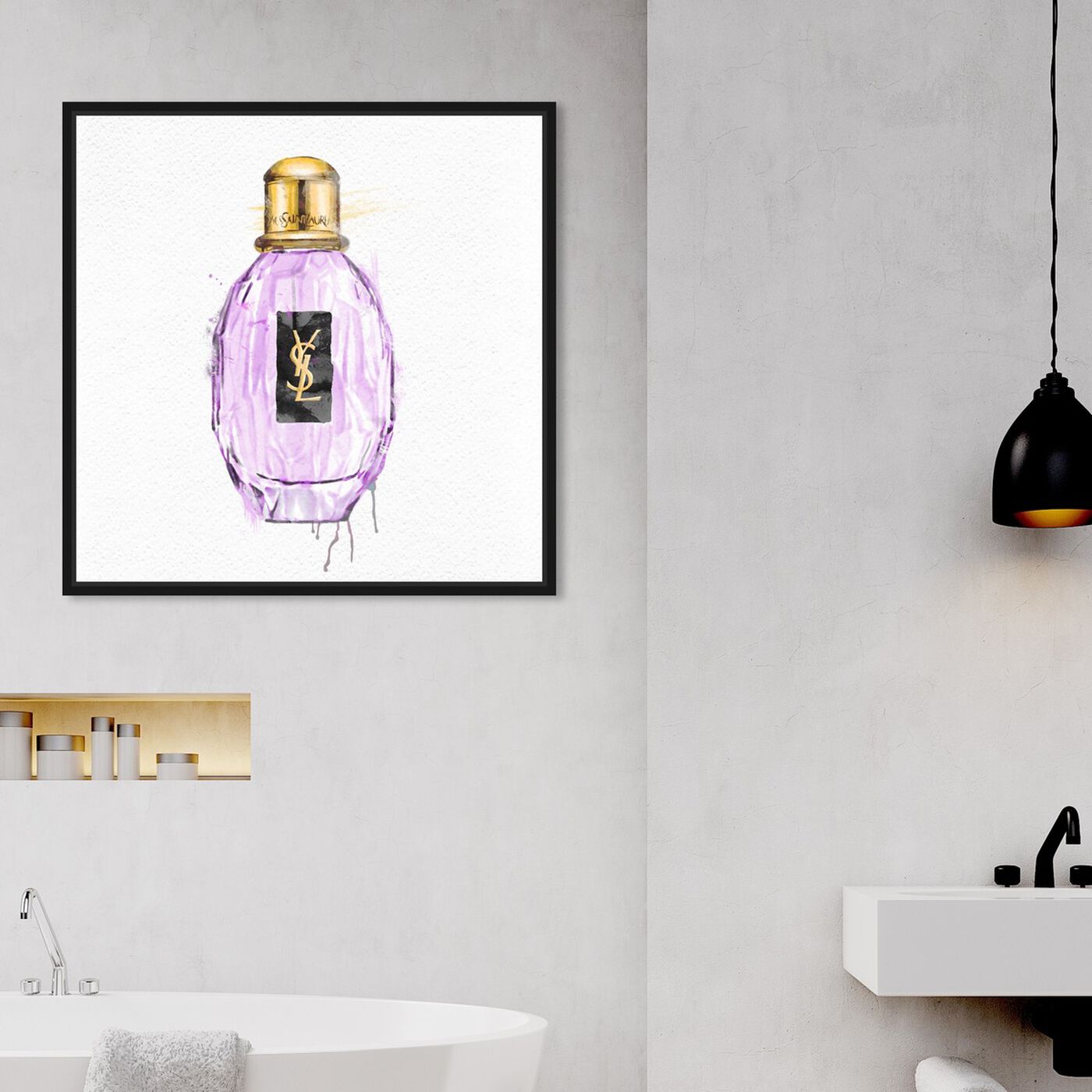 Hanging view of Eau De Parisienne featuring fashion and glam and perfumes art.