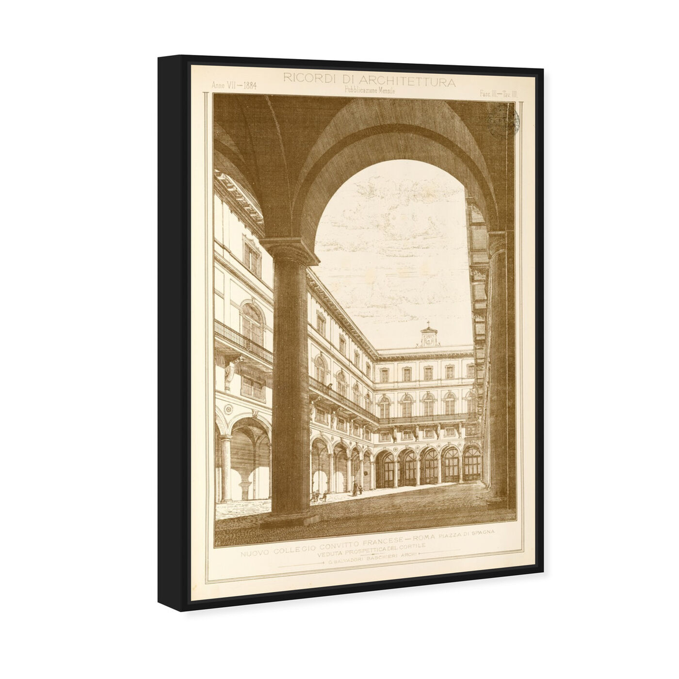 Angled view of Roma Piazza di Spacna - The Art Cabinet featuring architecture and buildings and structures art.