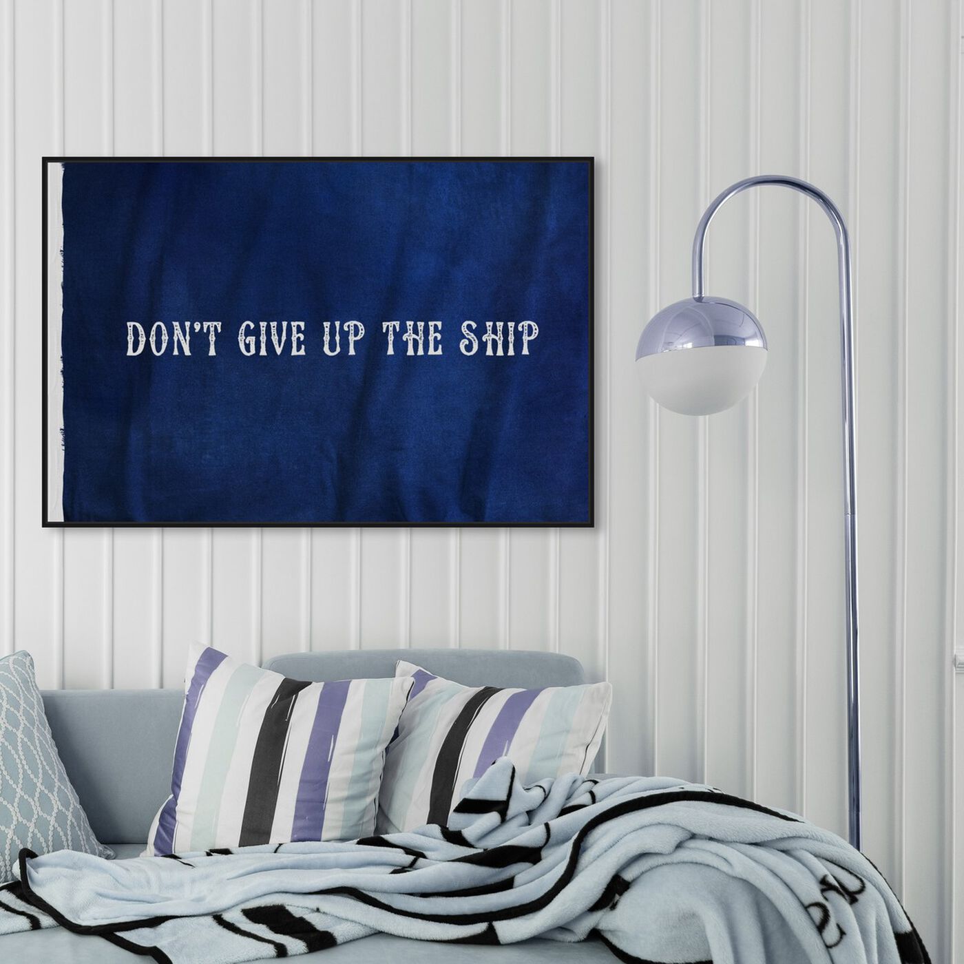 Hanging view of Don't Give Up The Ship featuring typography and quotes and inspirational quotes and sayings art.