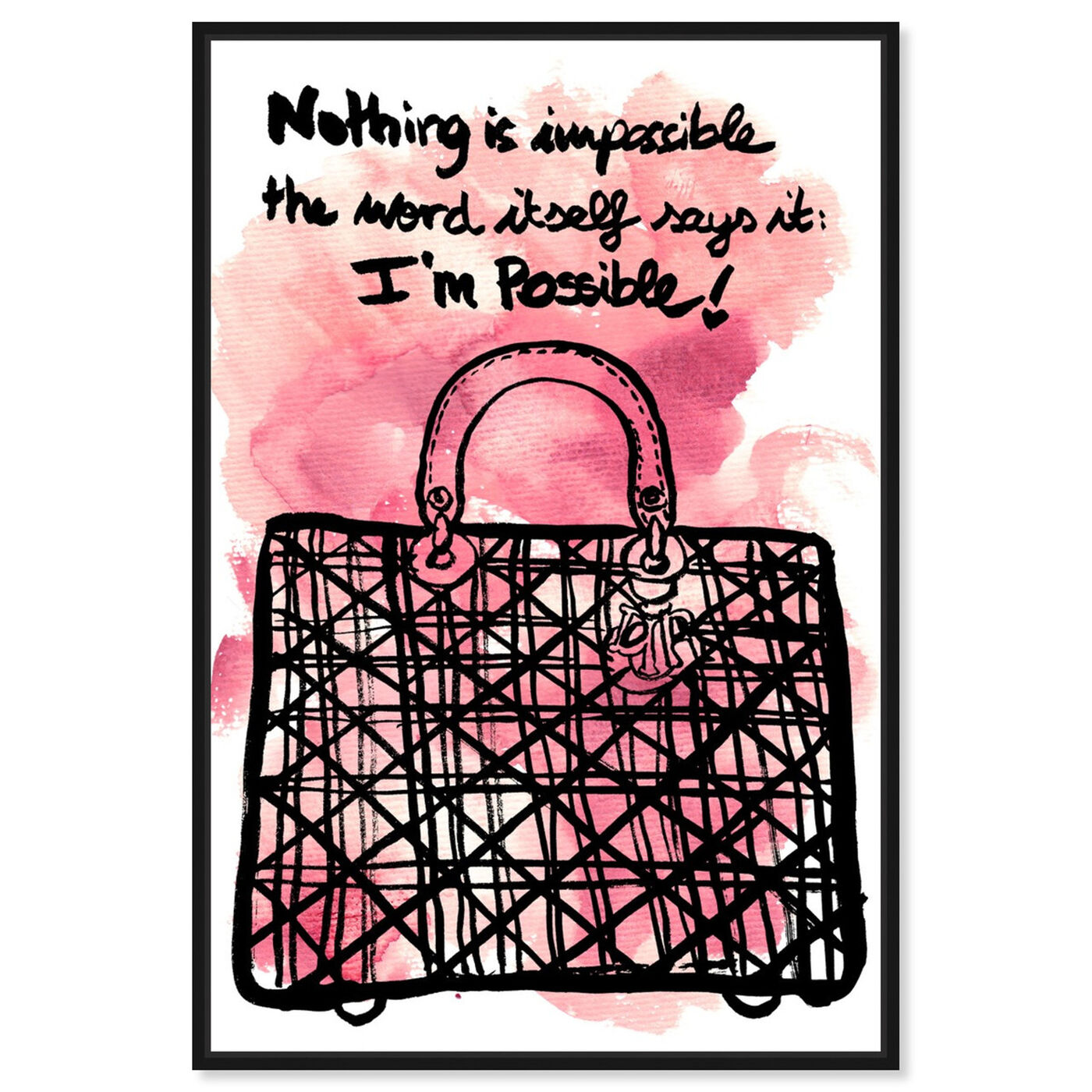 Front view of Nothing is Impossible featuring fashion and glam and handbags art.