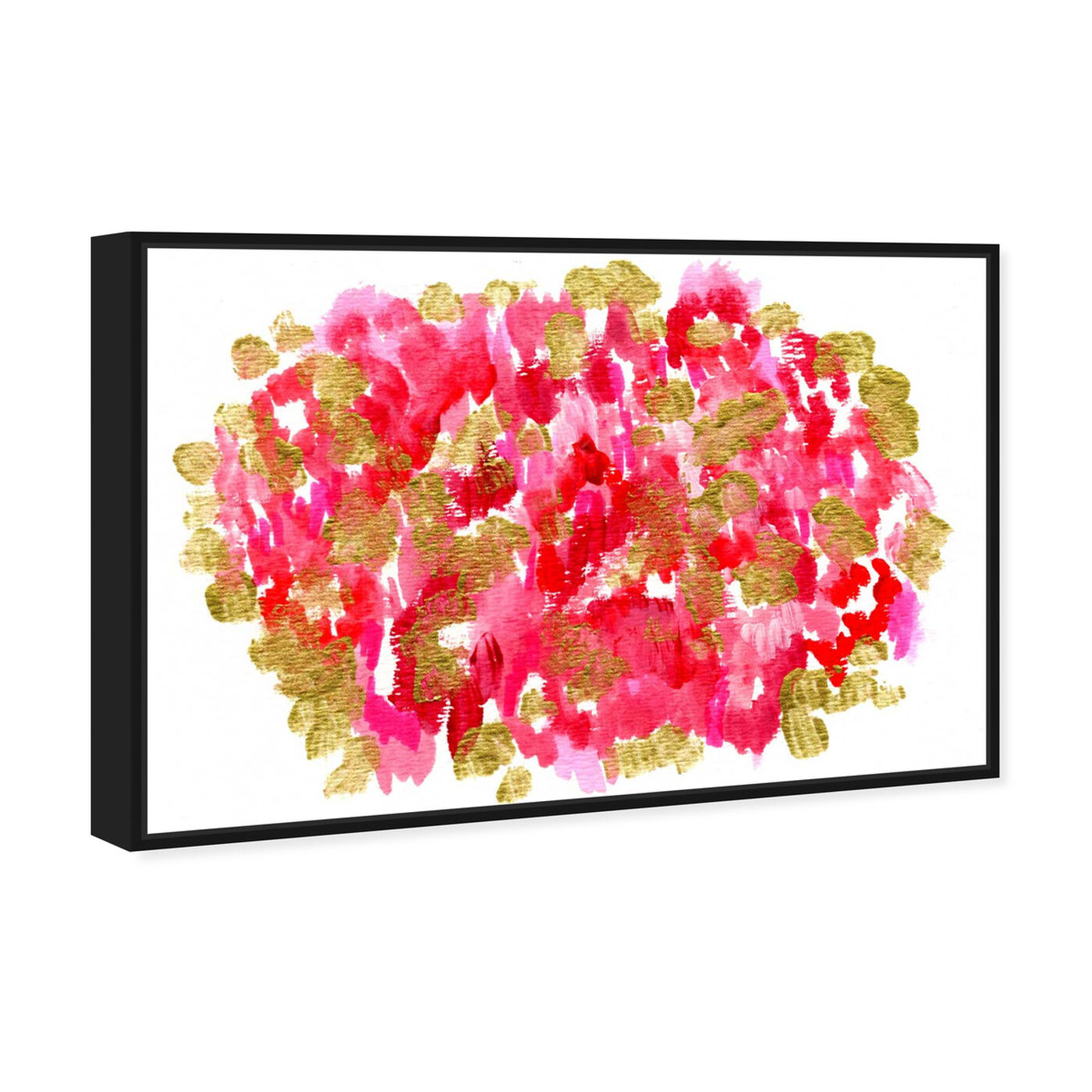 Angled view of Pomegranate Garden featuring abstract and paint art.