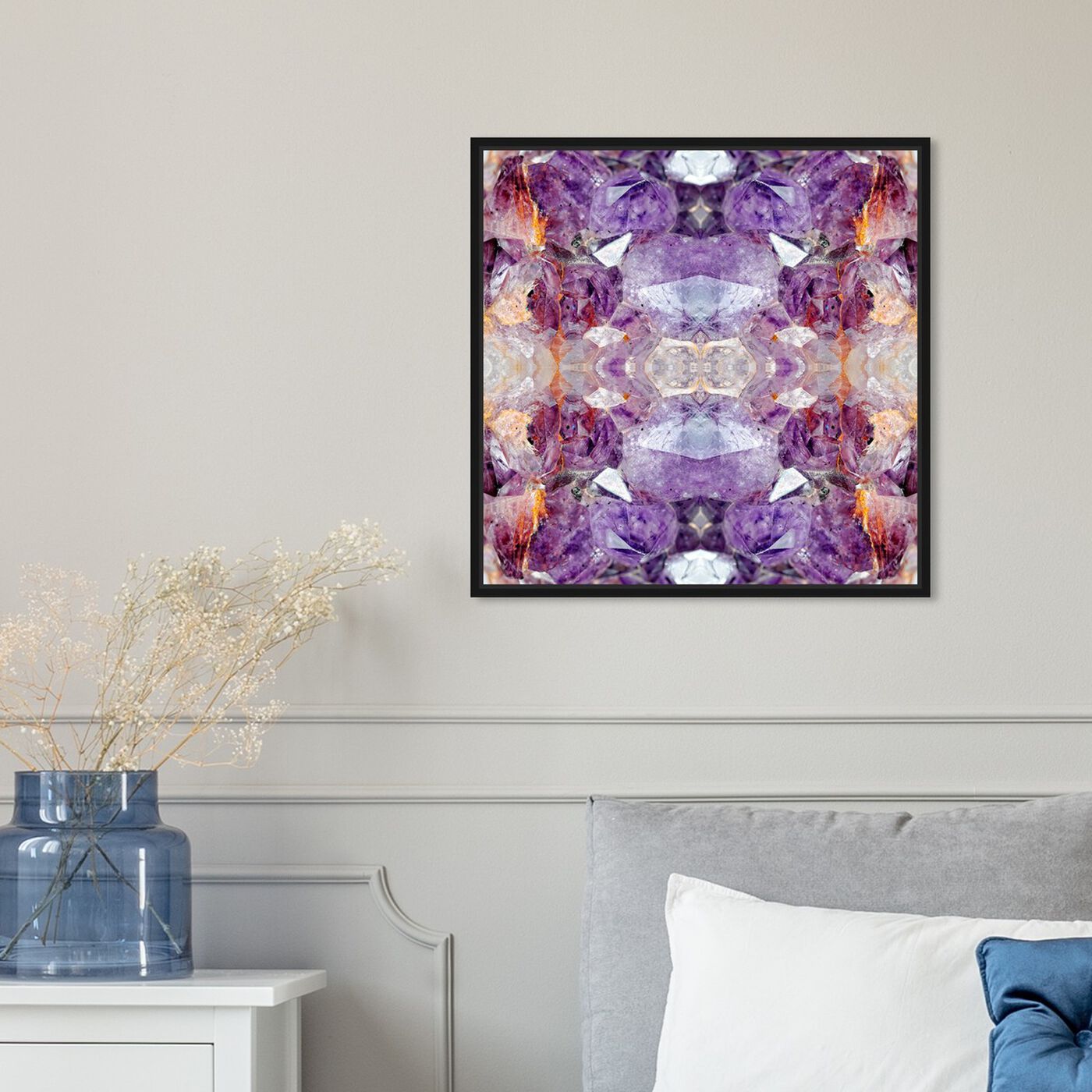 Hanging view of Patron on the Rocks featuring abstract and patterns art.