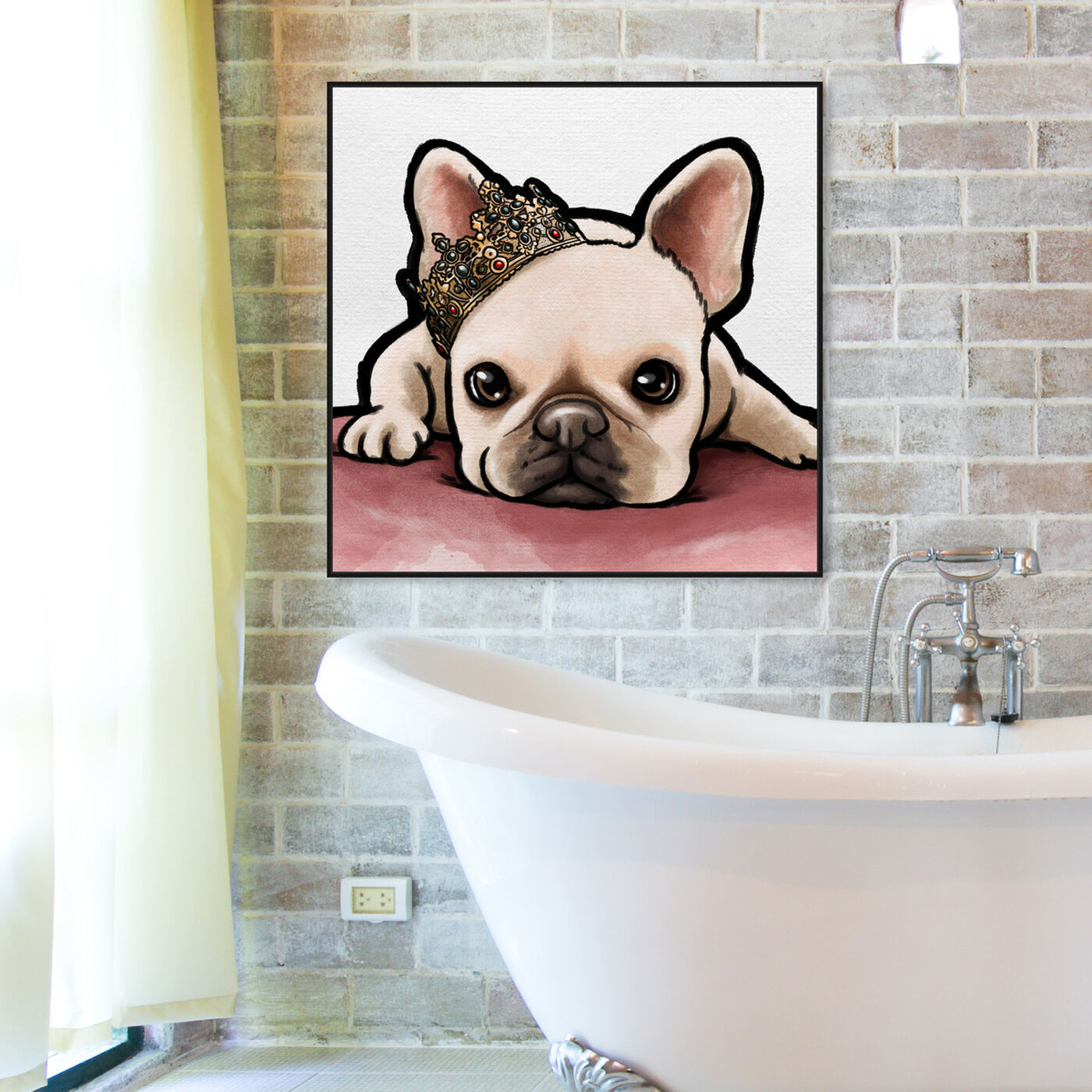 Hanging view of Royal Frenchie featuring animals and dogs and puppies art.