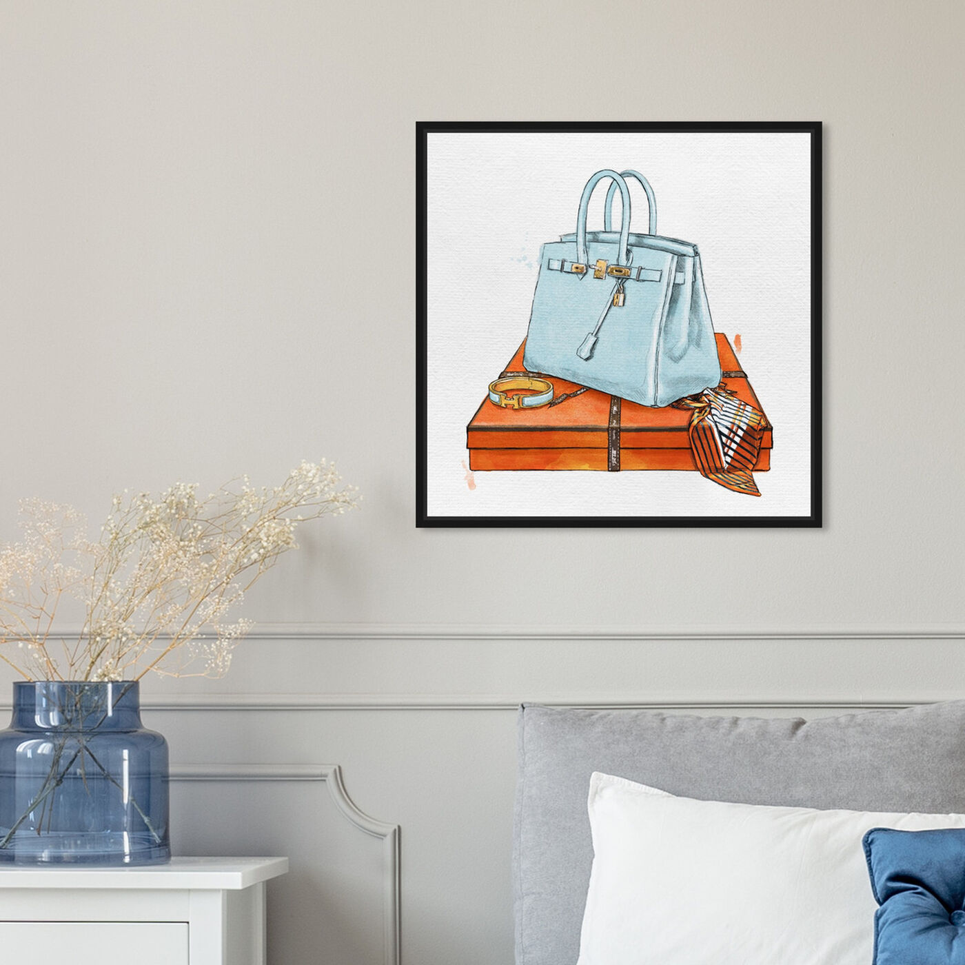 Hanging view of My Bag Collection I featuring fashion and glam and handbags art.