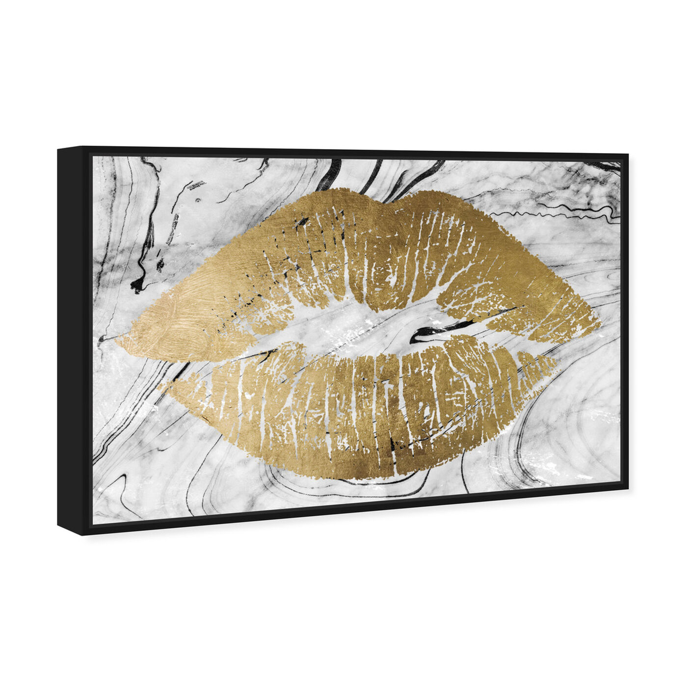 Angled view of Solid Kiss Marble featuring fashion and glam and lips art.
