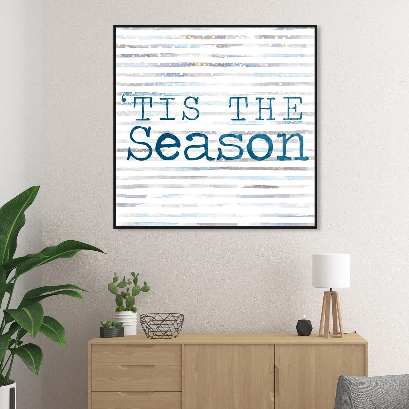 Hanging view of Tis The Season featuring typography and quotes and quotes and sayings art.