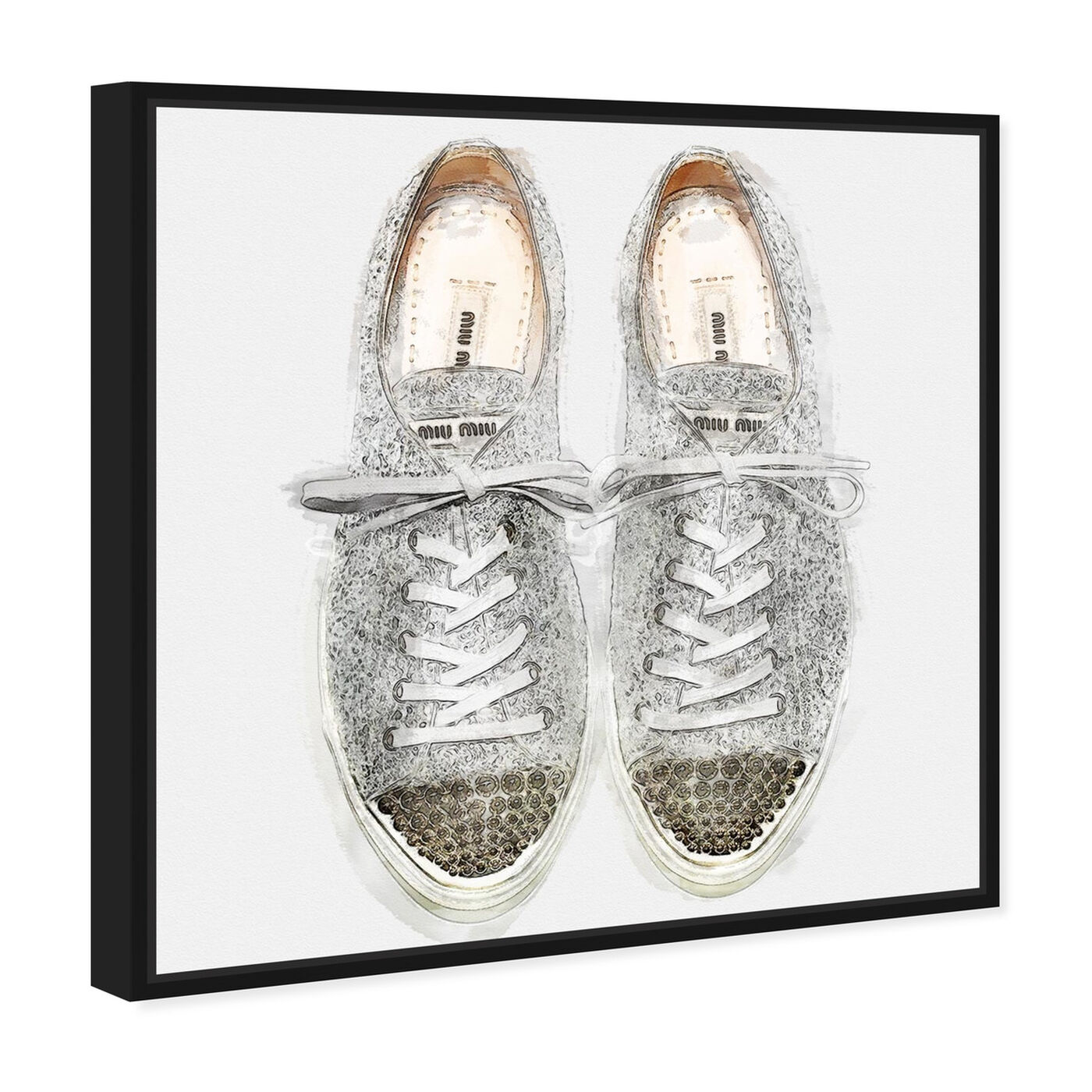 Angled view of Sparkle Sneakers featuring fashion and glam and shoes art.