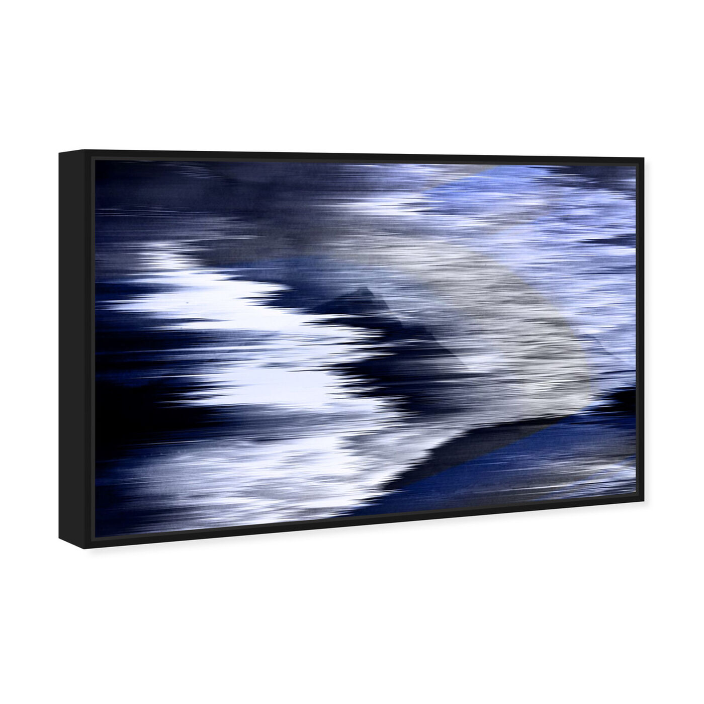 Angled view of Violone Navy featuring abstract and textures art.