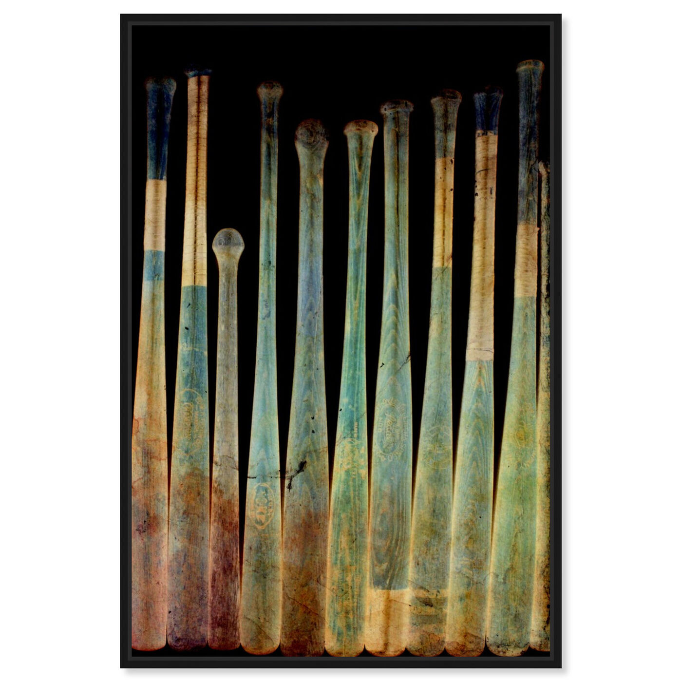 Front view of Baseball Bat X-Ray featuring sports and teams and baseball art.