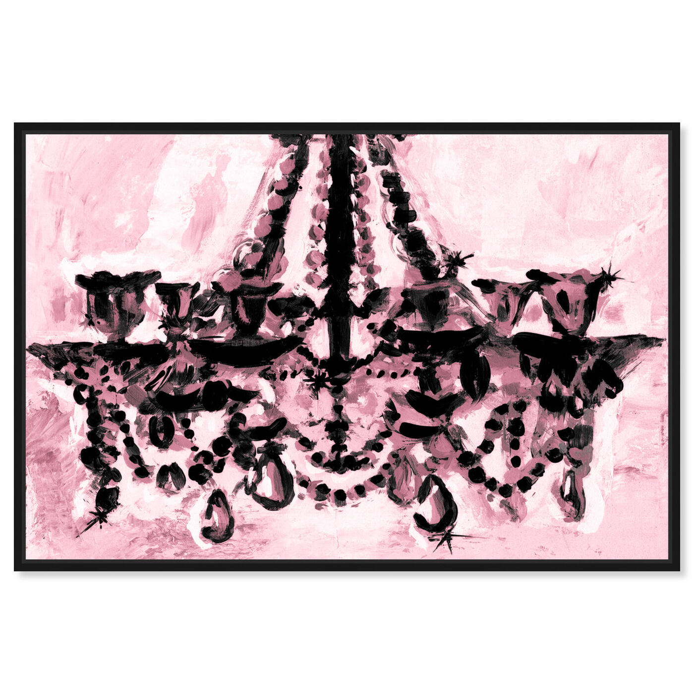 Front view of Rosa y Negro featuring fashion and glam and chandeliers art.