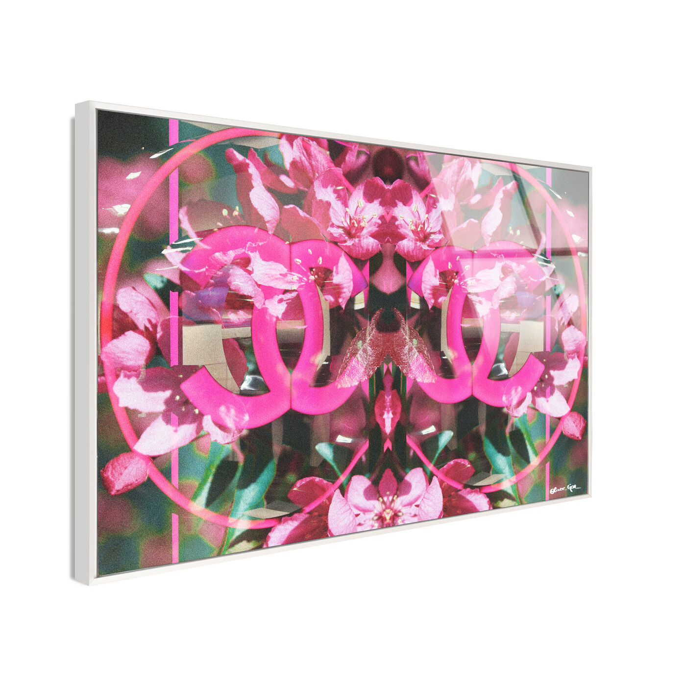 Double Blooming Fashion - Framed Acrylic Art