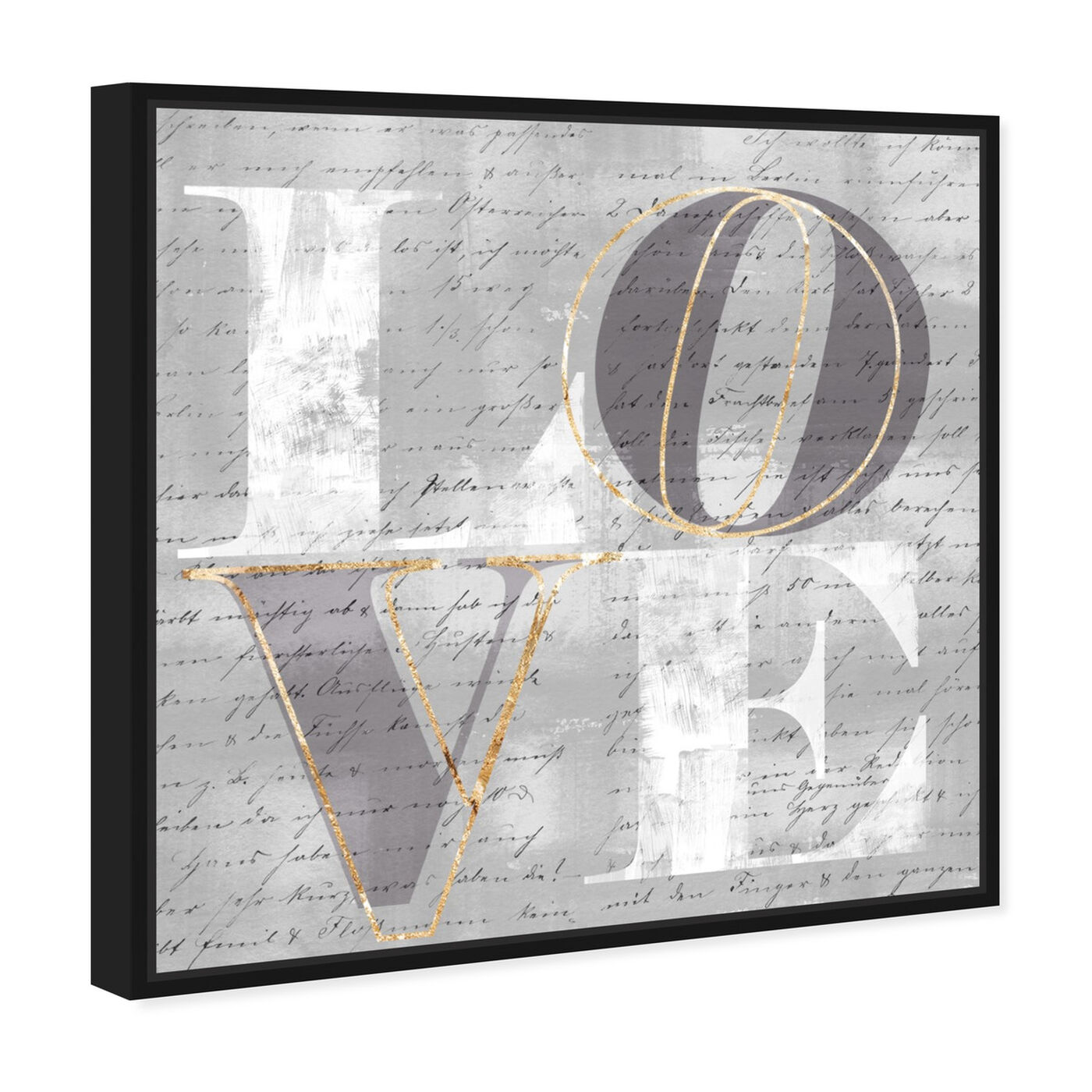 Angled view of Double Love I featuring typography and quotes and love quotes and sayings art.