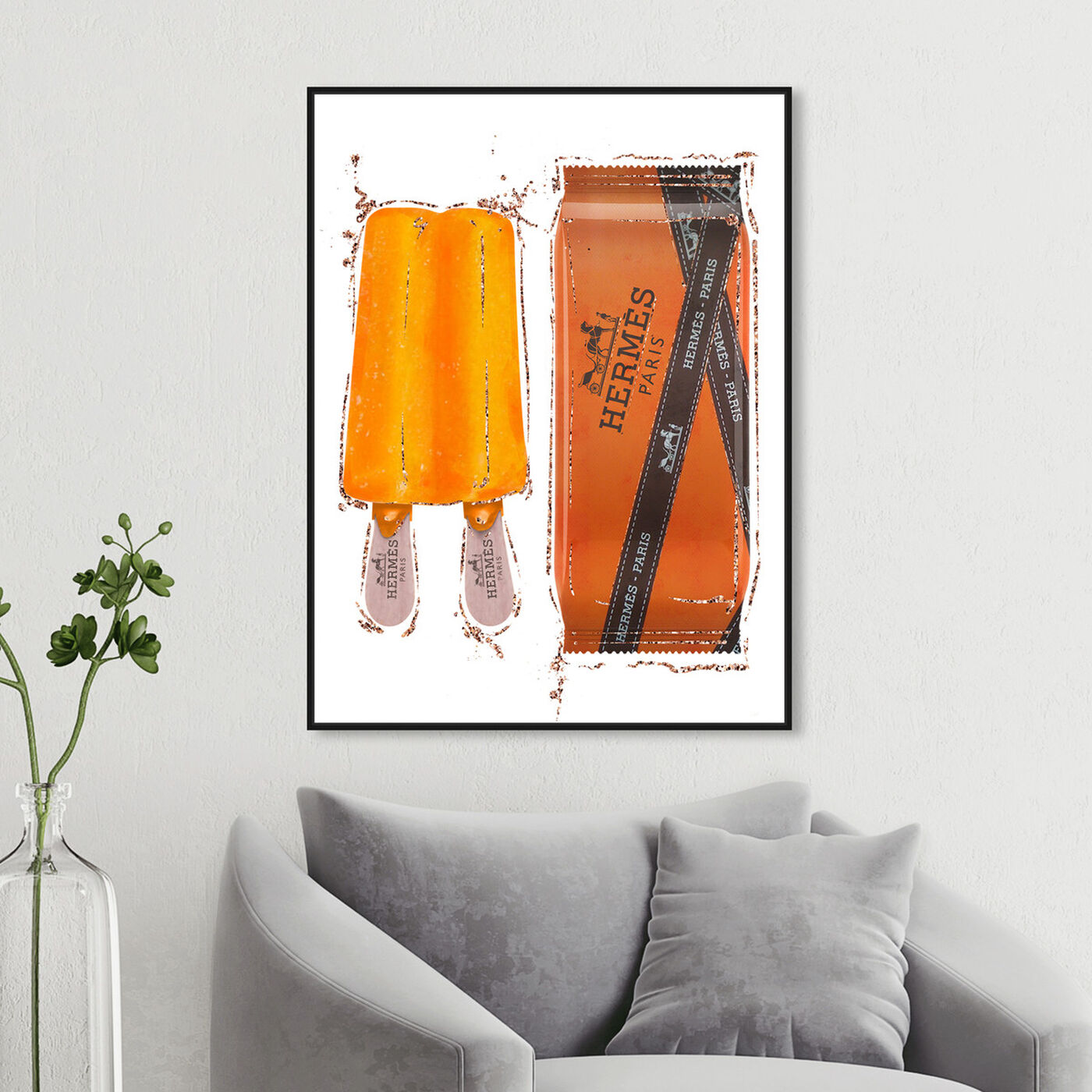 Hanging view of Sweet Fashion Orange Pop featuring fashion and glam and lifestyle art.