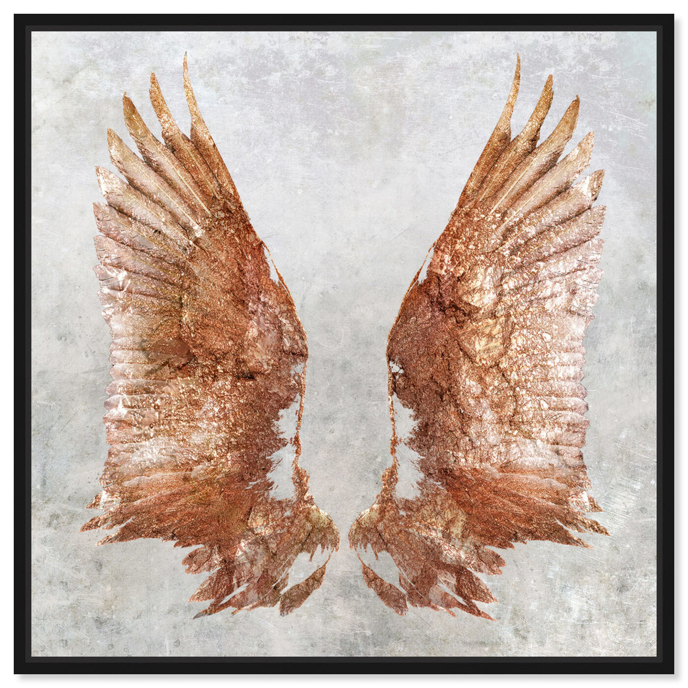 Front view of Rose Gold Wings featuring fashion and glam and wings art.