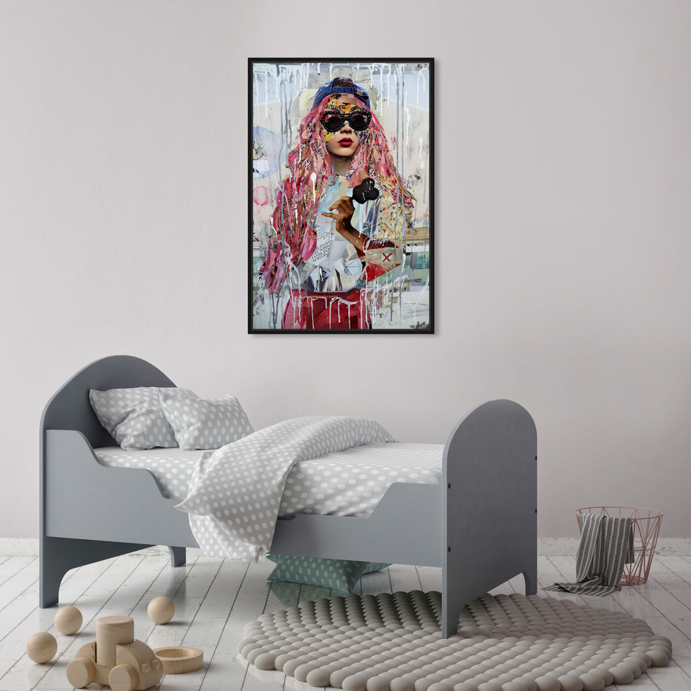Hanging view of Katy Hirschfeld - Urban Streetwise Glam featuring fashion and glam and portraits art.
