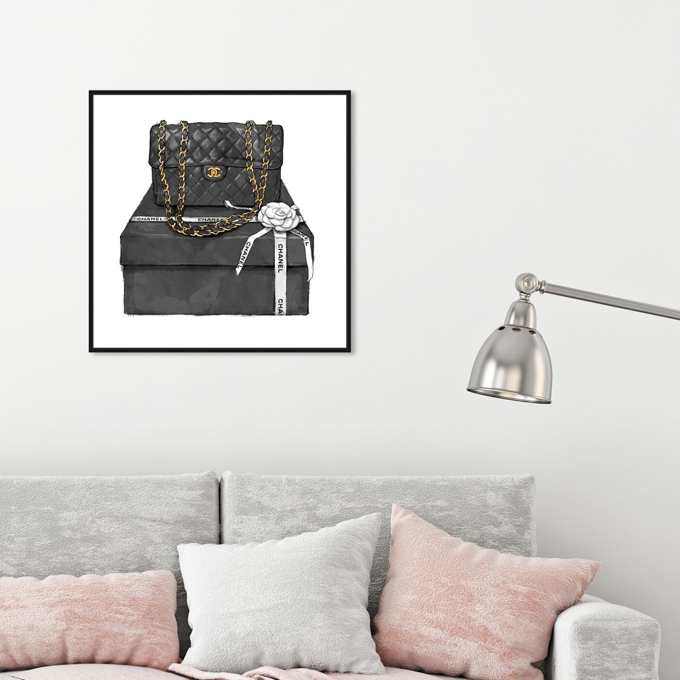 Oliver Gal 'Royal Handbag Chocolate' Fashion and Glam Wall Art Framed  Canvas Print Handbags - Brown, White