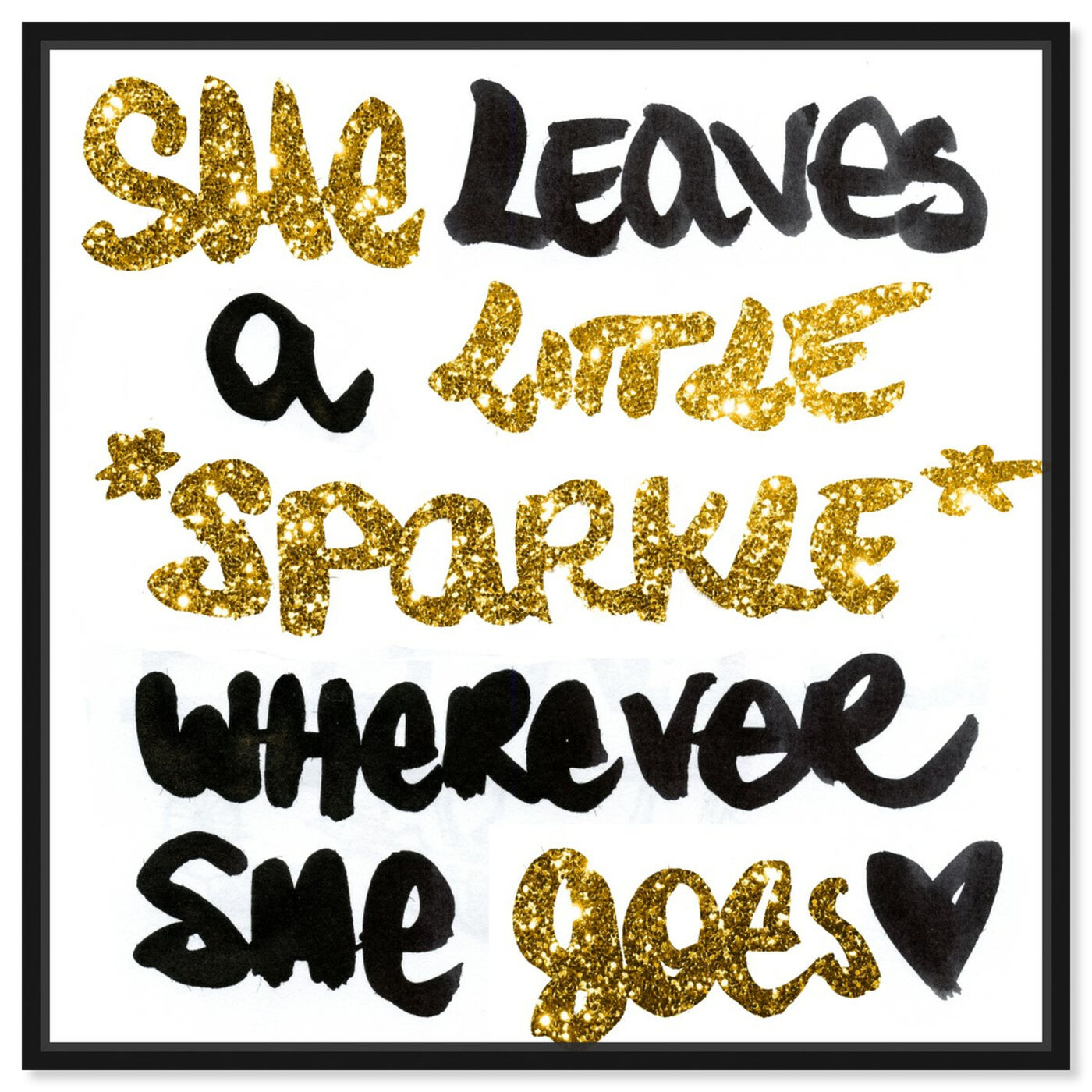 Front view of Little Sparkle featuring typography and quotes and empowered women quotes and sayings art.