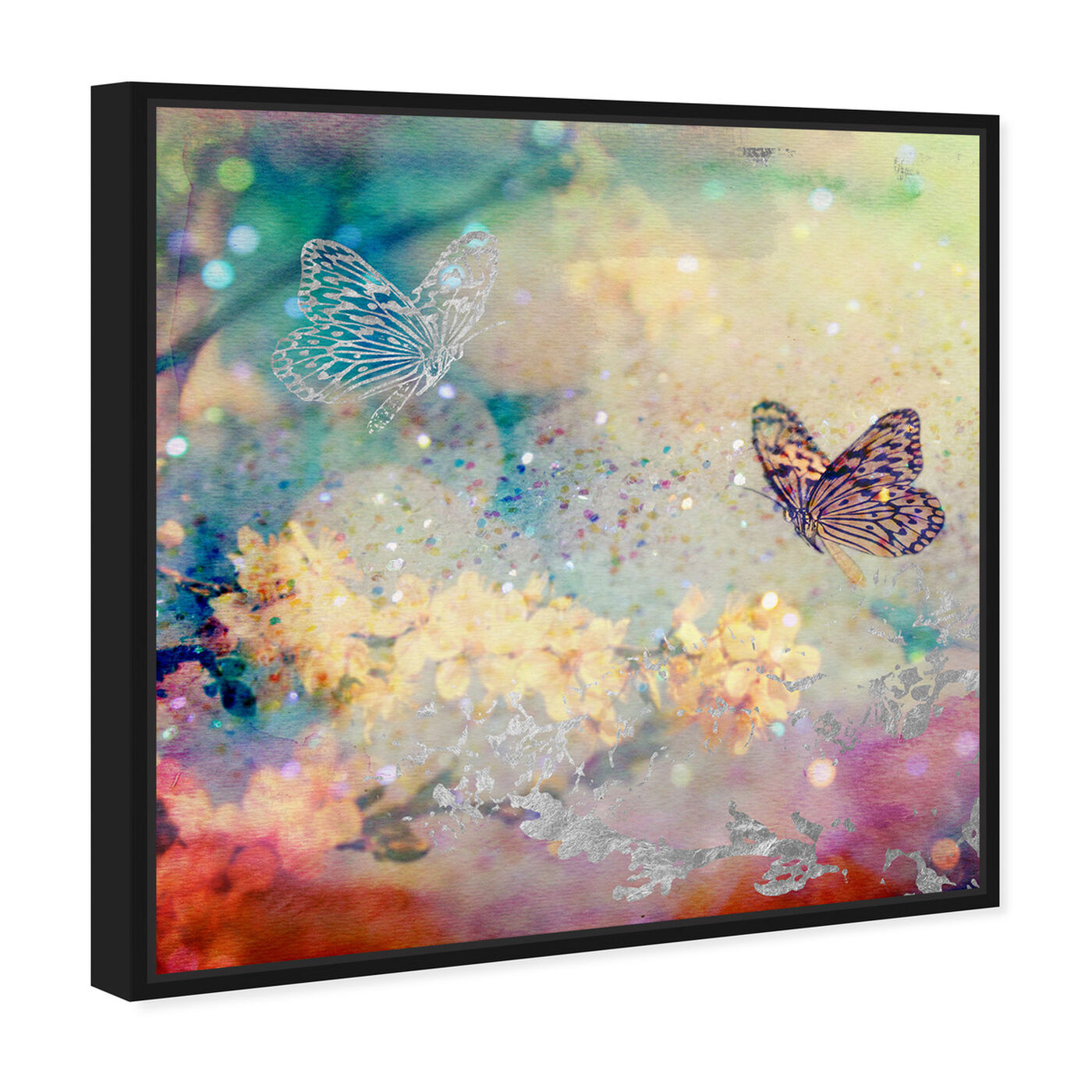 Angled view of Butterfly Dance featuring floral and botanical and gardens art.