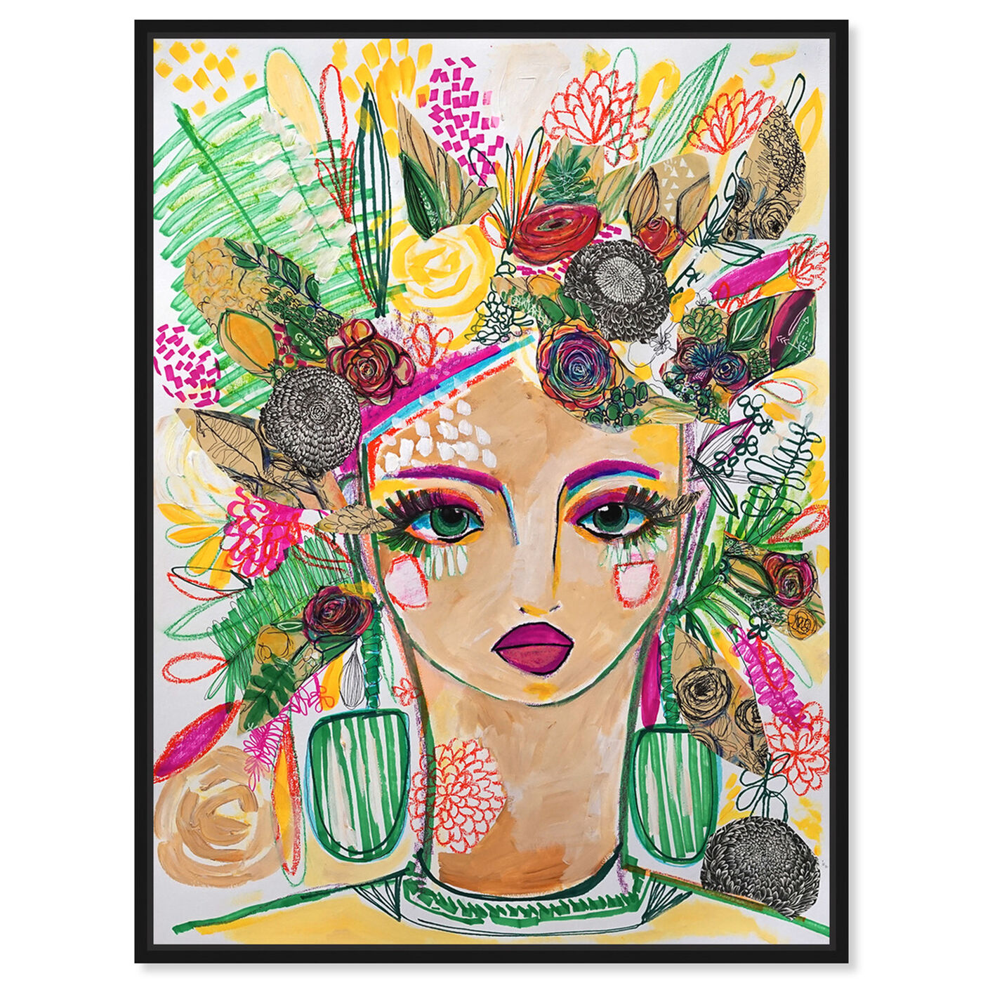 Front view of Spring Goddess featuring people and portraits and portraits art.