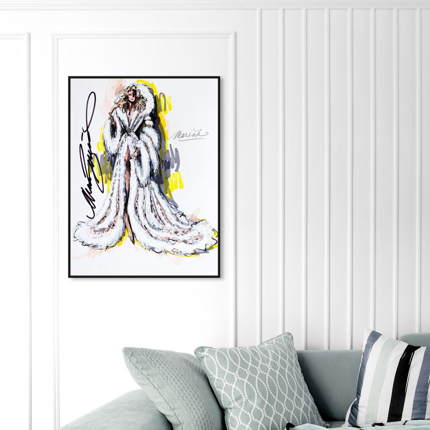 Hanging view of Mark Zunino - Mariah featuring fashion and glam and dress art.