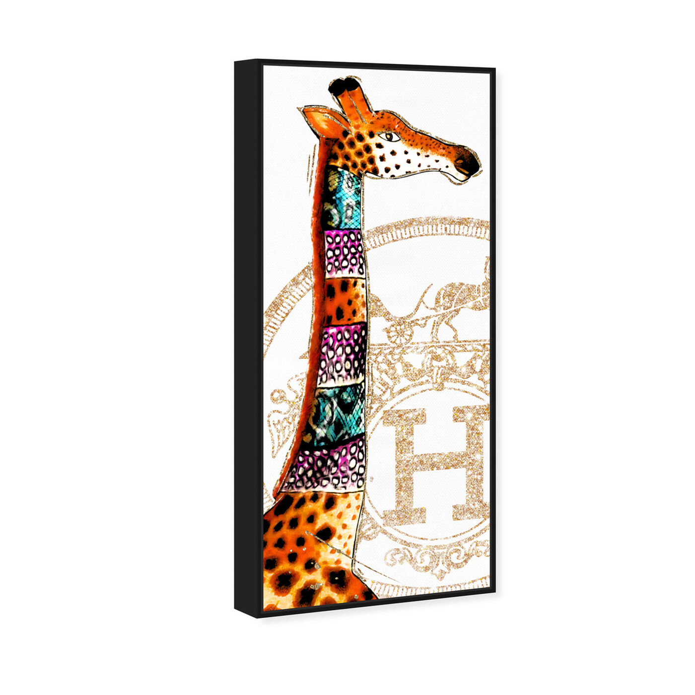 Angled view of Giraffe Stand featuring fashion and glam and lifestyle art.