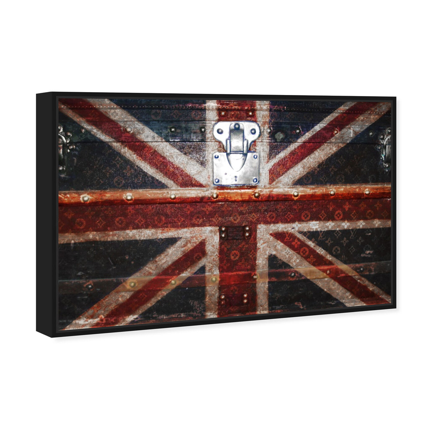 Angled view of Take Me To The UK featuring fashion and glam and travel essentials art.