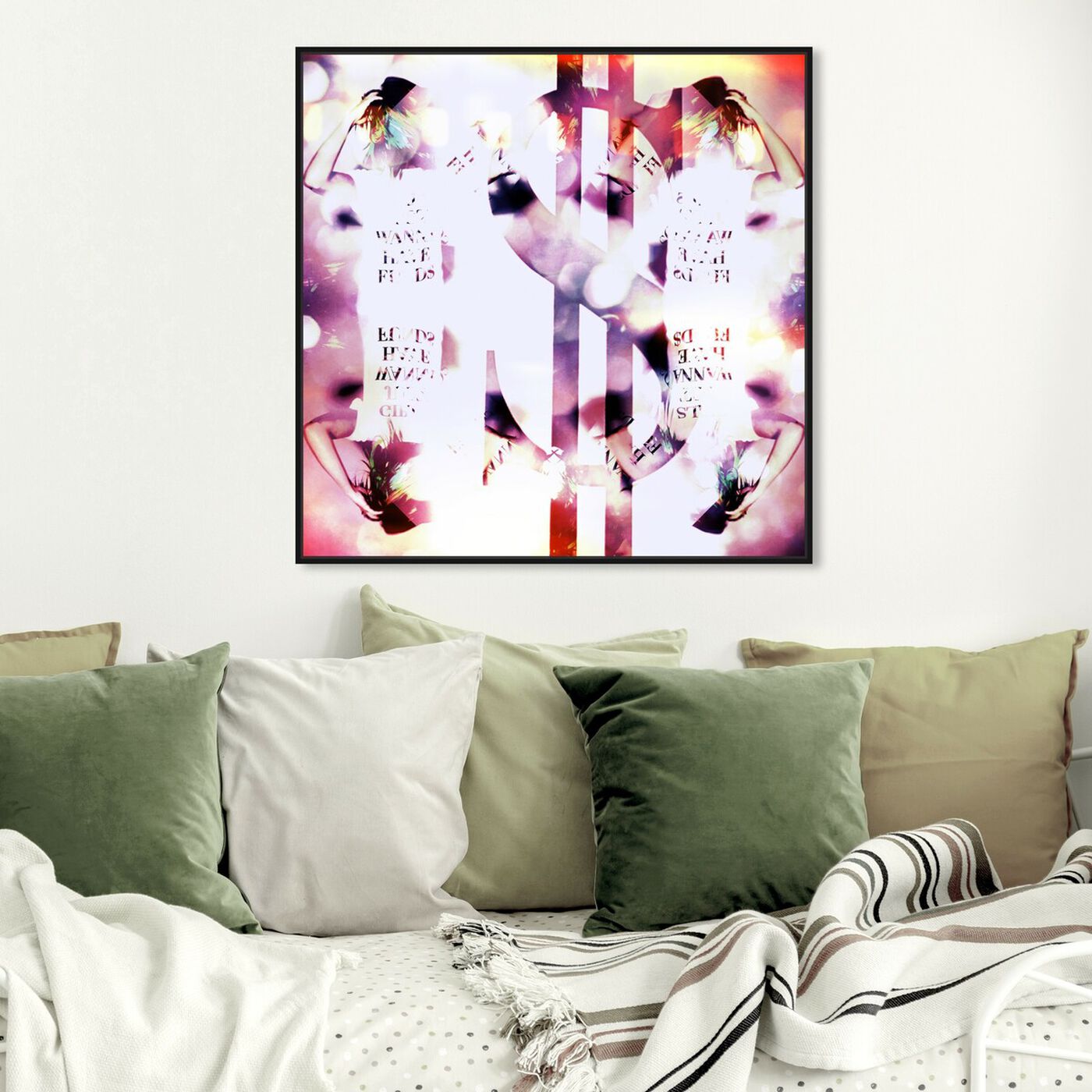 Hanging view of Girls Just Wanna Have Fund$ featuring abstract and textures art.