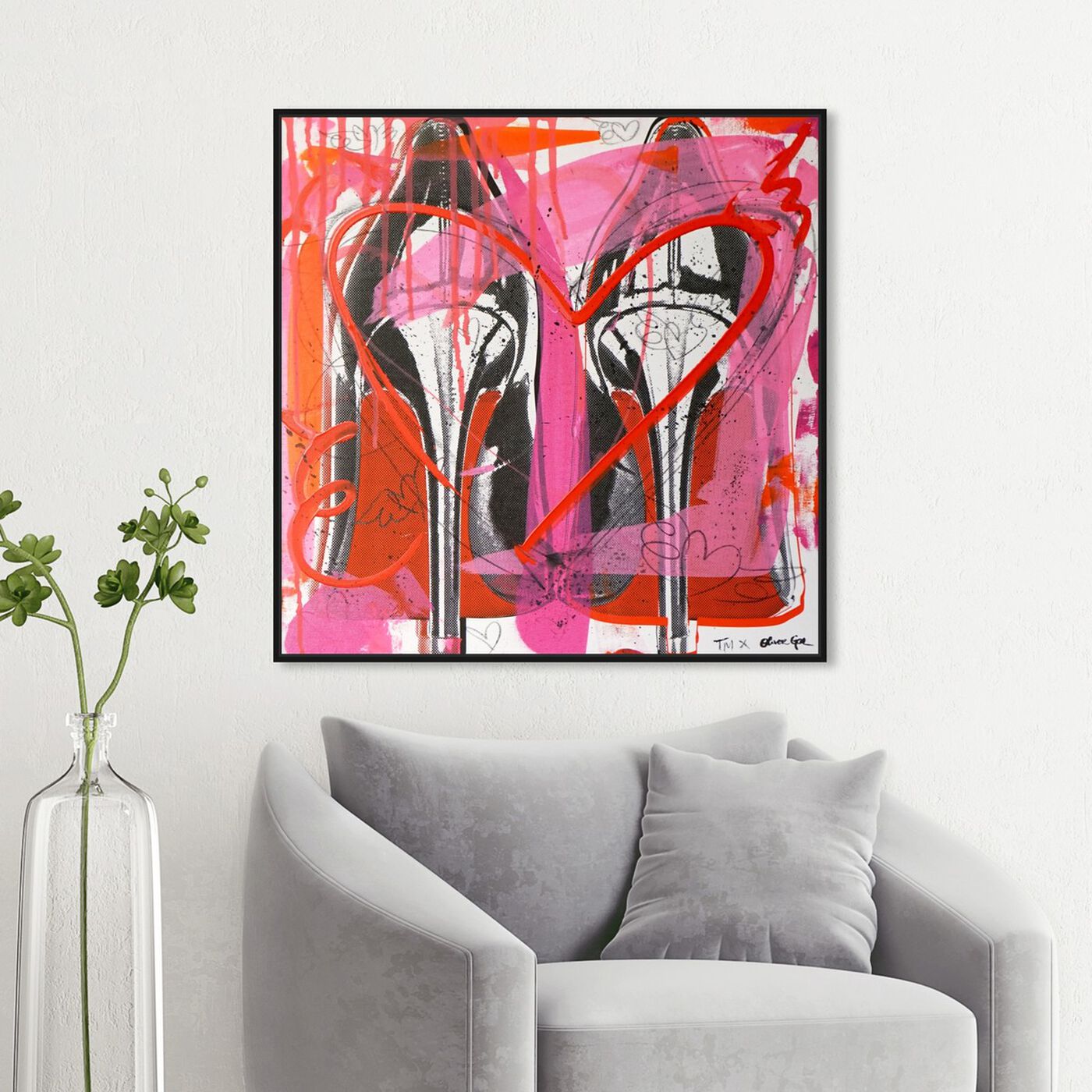 Hanging view of Secret Weapon Remix featuring fashion and glam and shoes art.