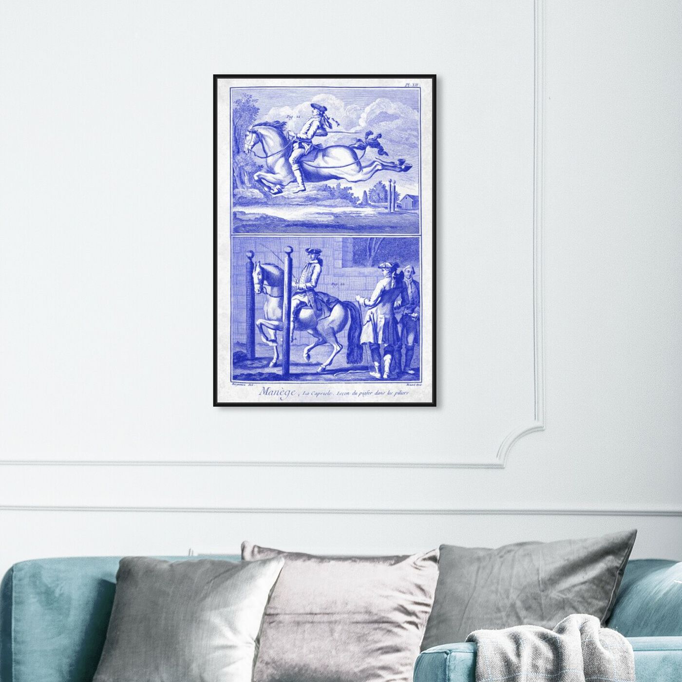 Hanging view of Manege by Carson Kressley featuring classic and figurative and classical figures art.