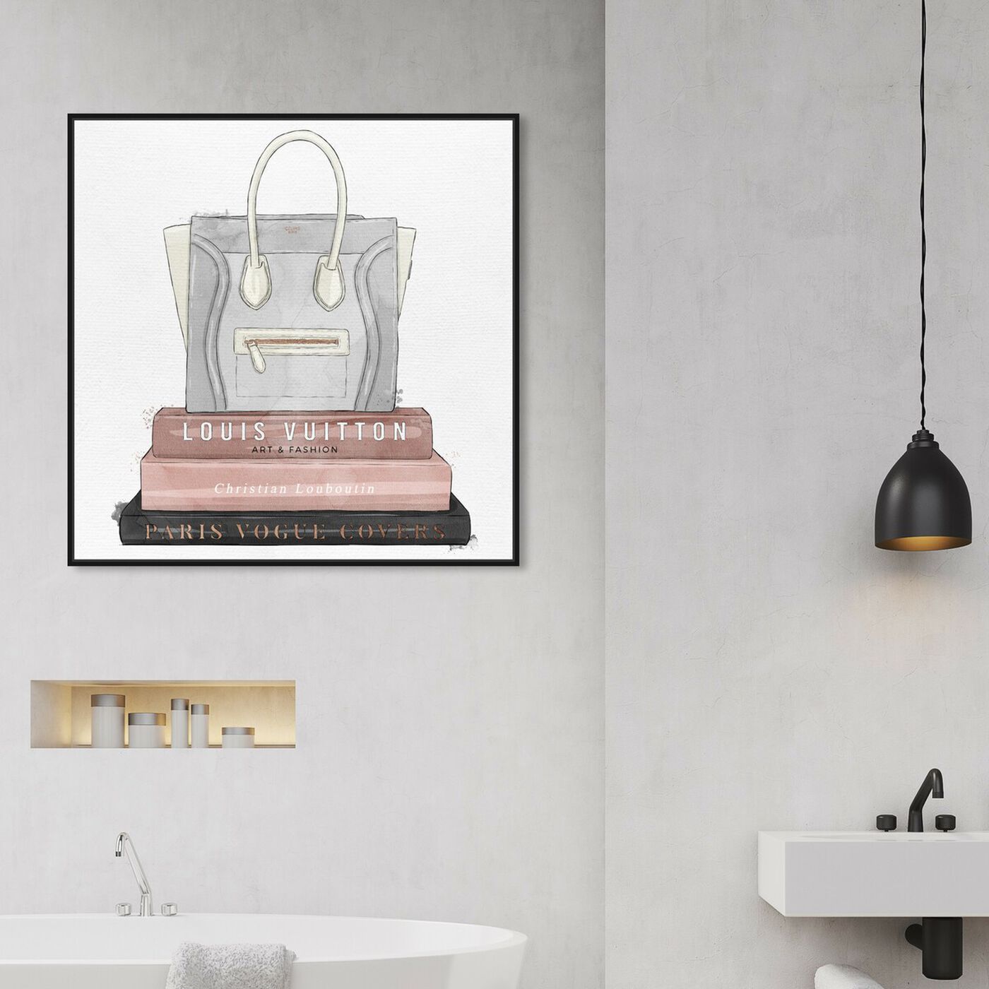 Hanging view of My Fancy Purse and Books featuring fashion and glam and handbags art.