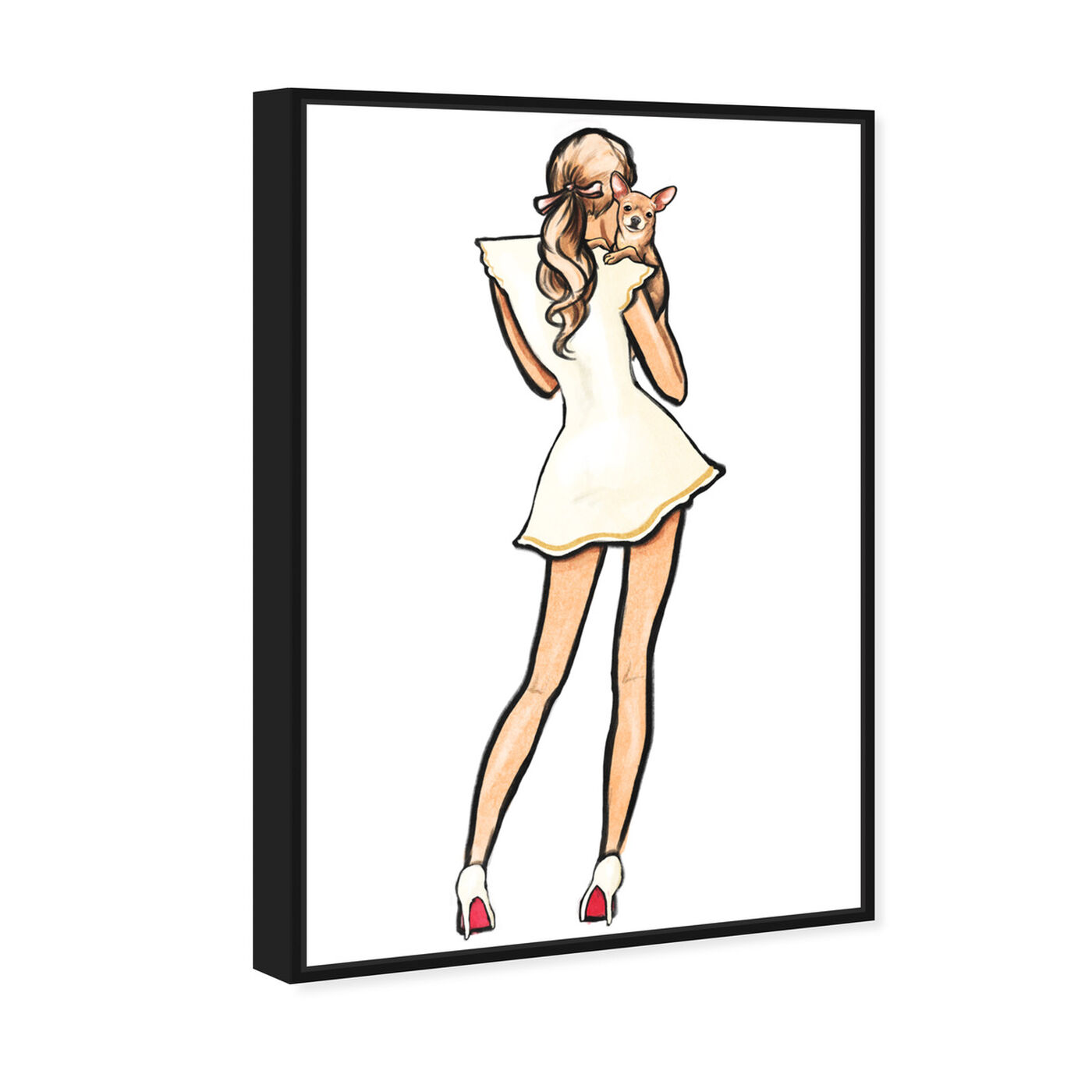 Angled view of White Dress Best Friend featuring fashion and glam and dress art.