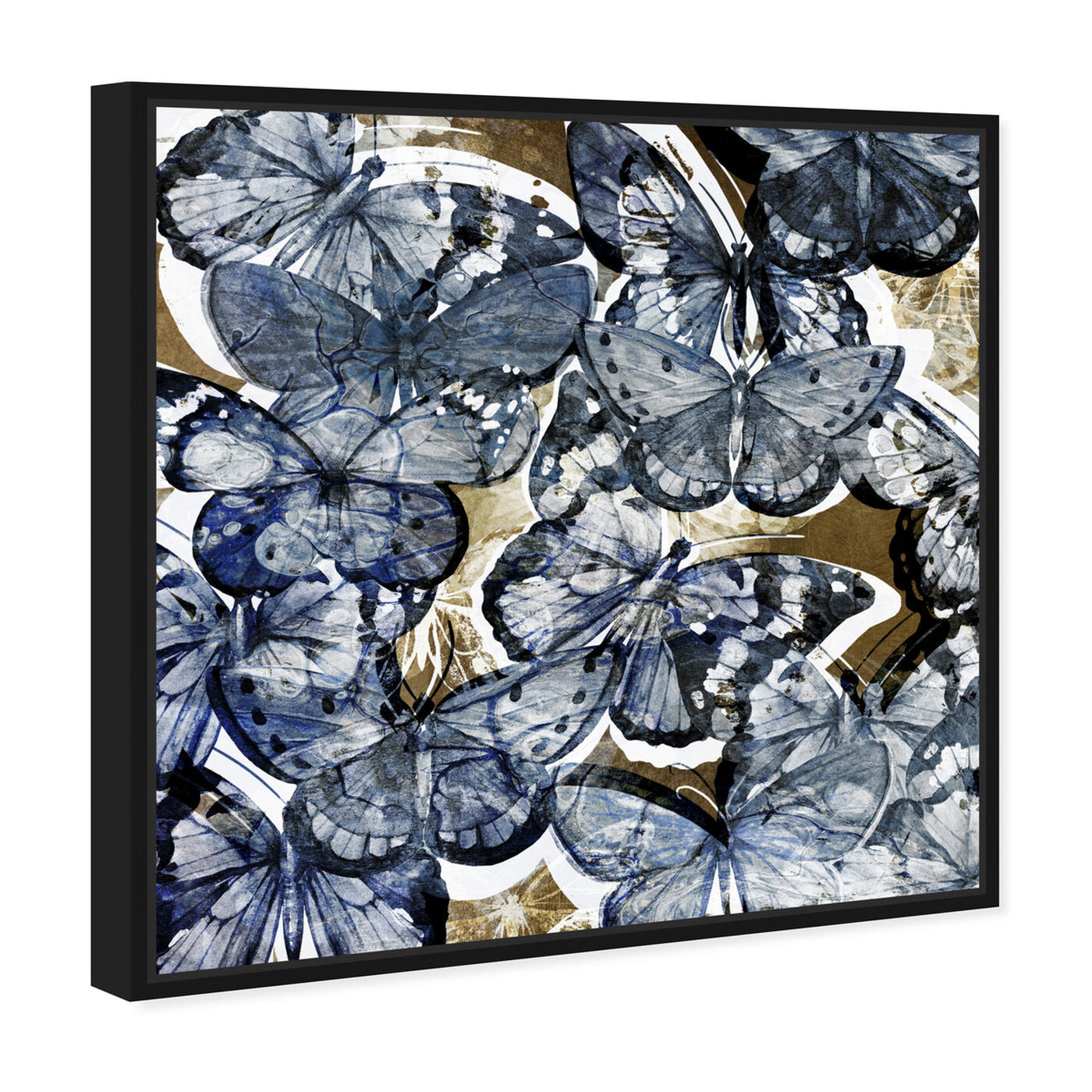 Angled view of Butterfly Lovers Blue featuring animals and insects art.