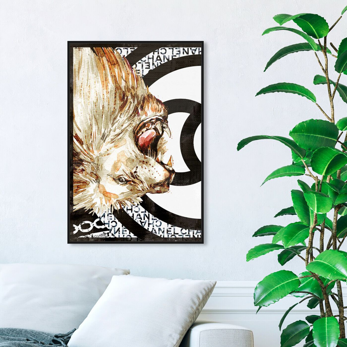 Hanging view of Lion Effect Symbol I featuring fashion and glam and lifestyle art.