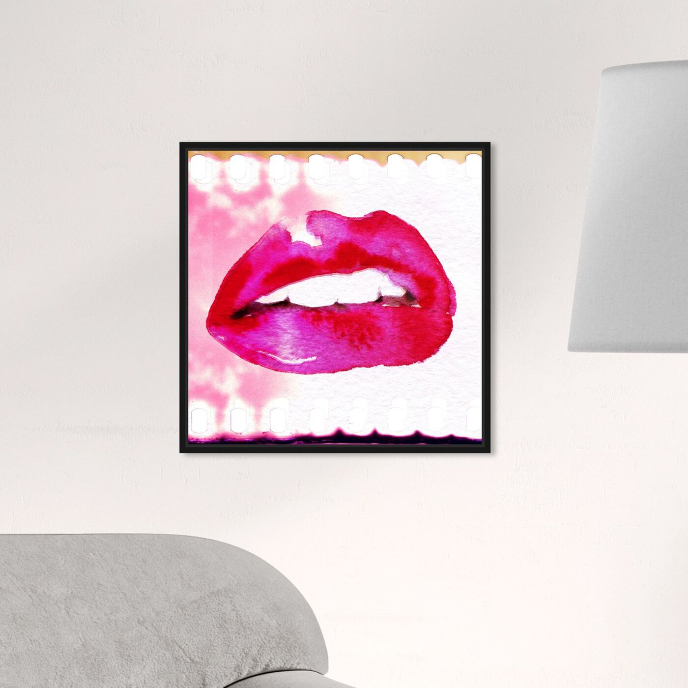 Hanging view of So Kiss Me featuring fashion and glam and lips art.