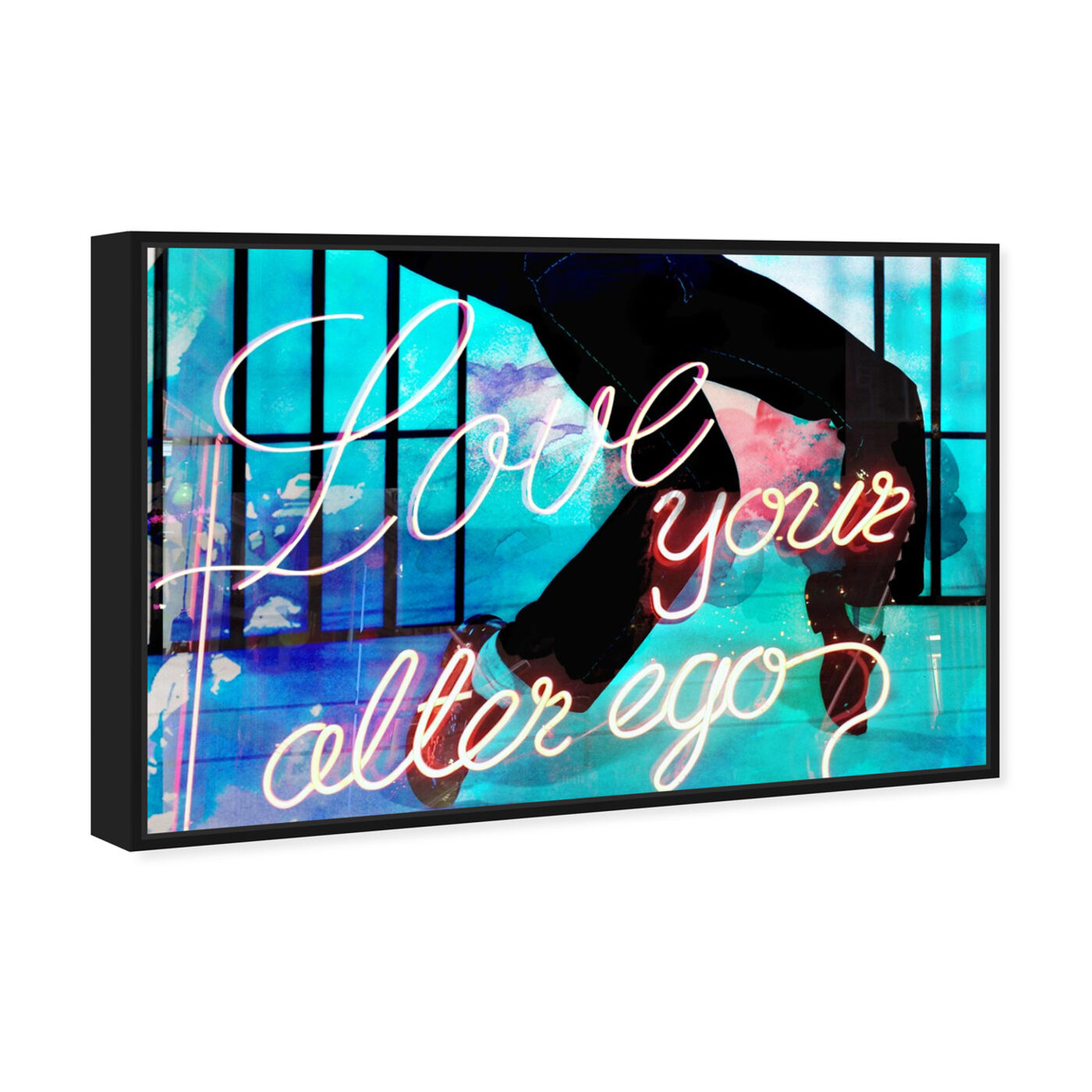 Angled view of Love Your Alter Ego featuring typography and quotes and love quotes and sayings art.