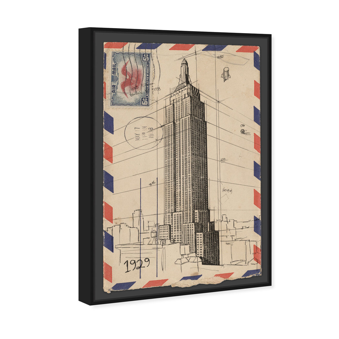 Angled view of Empire Post featuring architecture and buildings and united states buildings art.