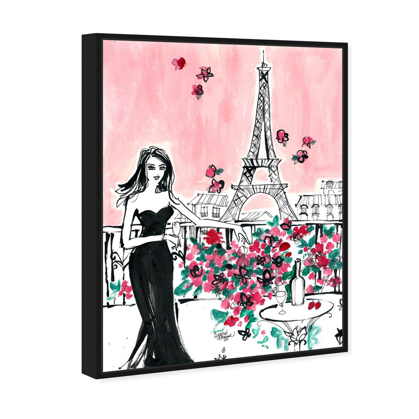 Angled view of Denise Elnajjar - Blooms In Paris featuring fashion and glam and dress art.