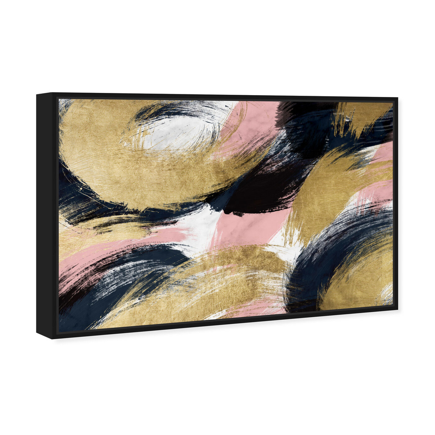 Angled view of Blush and Midnight Dream featuring abstract and paint art.
