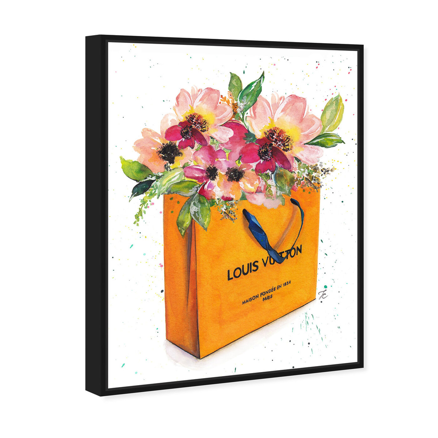 Angled view of Doll Memories - Orange Shopper featuring fashion and glam and lifestyle art.