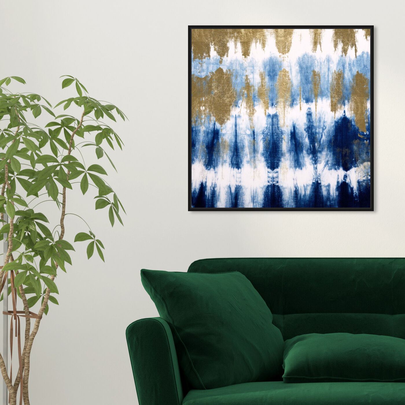 Hanging view of Soulful Blue Dye featuring abstract and paint art.