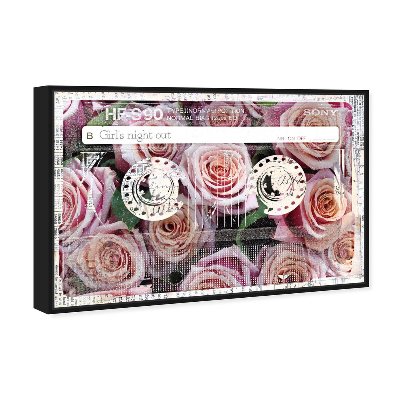 Angled view of Night Out Mixed Tape  featuring floral and botanical and florals art.