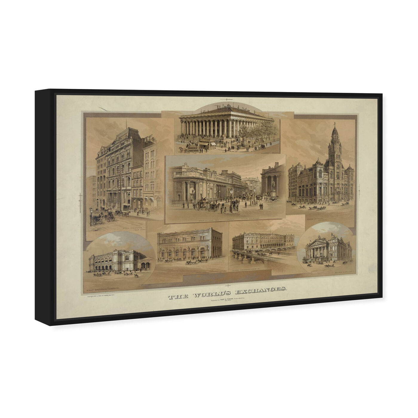 Angled view of The World's Exchange 1886 featuring architecture and buildings and structures art.