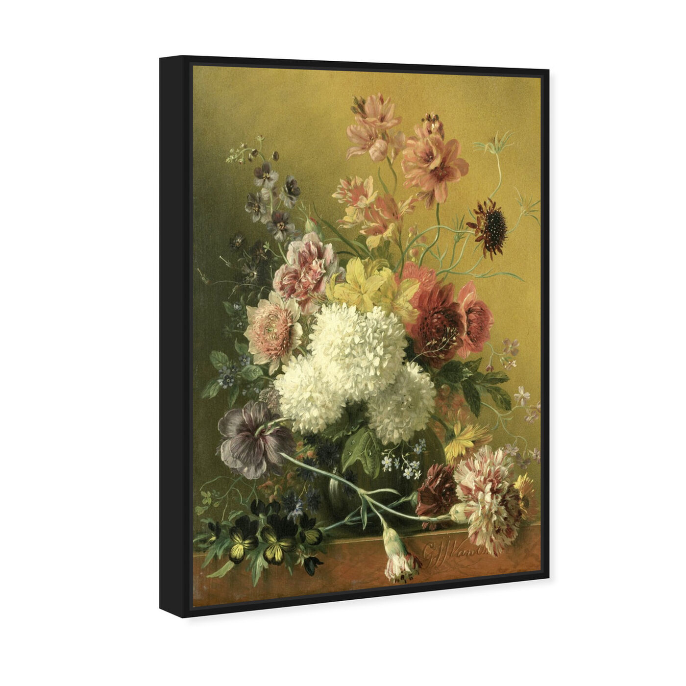 Angled view of Flower Arrangement - The Art Cabinet featuring classic and figurative and french décor art.